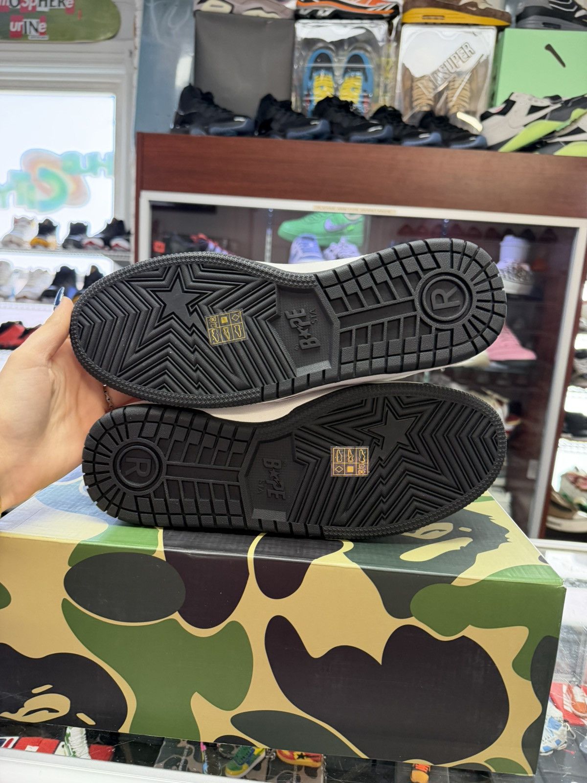 Bape Bape Skatestas (Grey/White) Size US 9 / EU 42 - 5 Thumbnail