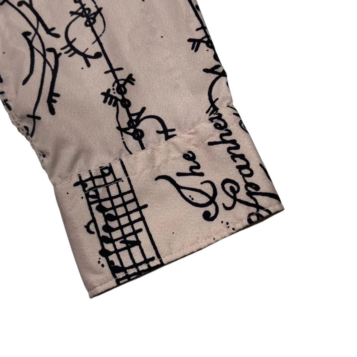 Comme des Garcons Homme Deux Allover Musical Note Long Sleeve Shirt Size US L / EU 52-54 / 3 - 3 Thumbnail