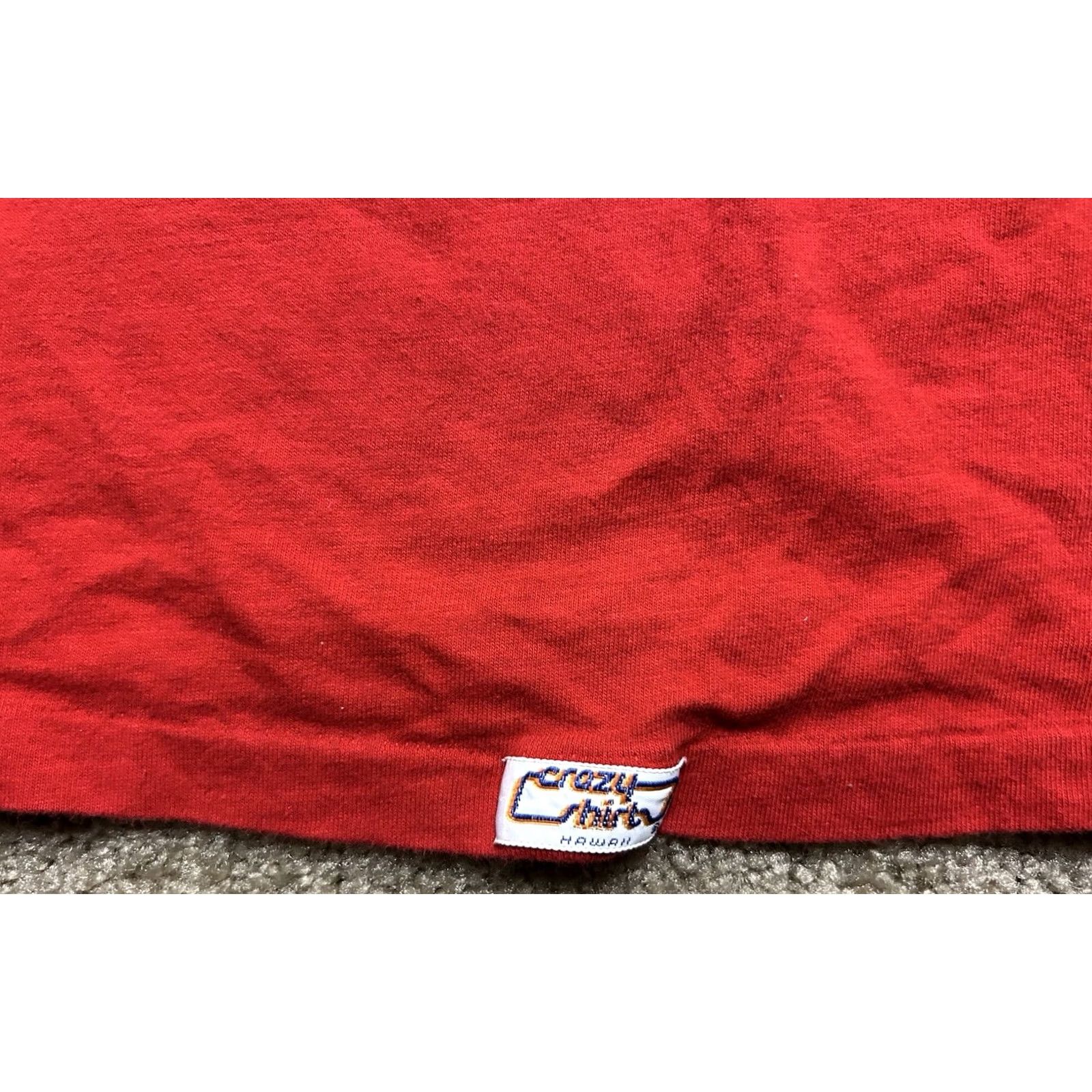 Vintage VINTAGE Crazy Shirts Hawaii downhill skier T-Shirt Men L Red Short Sleeve Cotton 90s USA Ski Mens Size US L / EU 52-54 / 3 - 5 Thumbnail