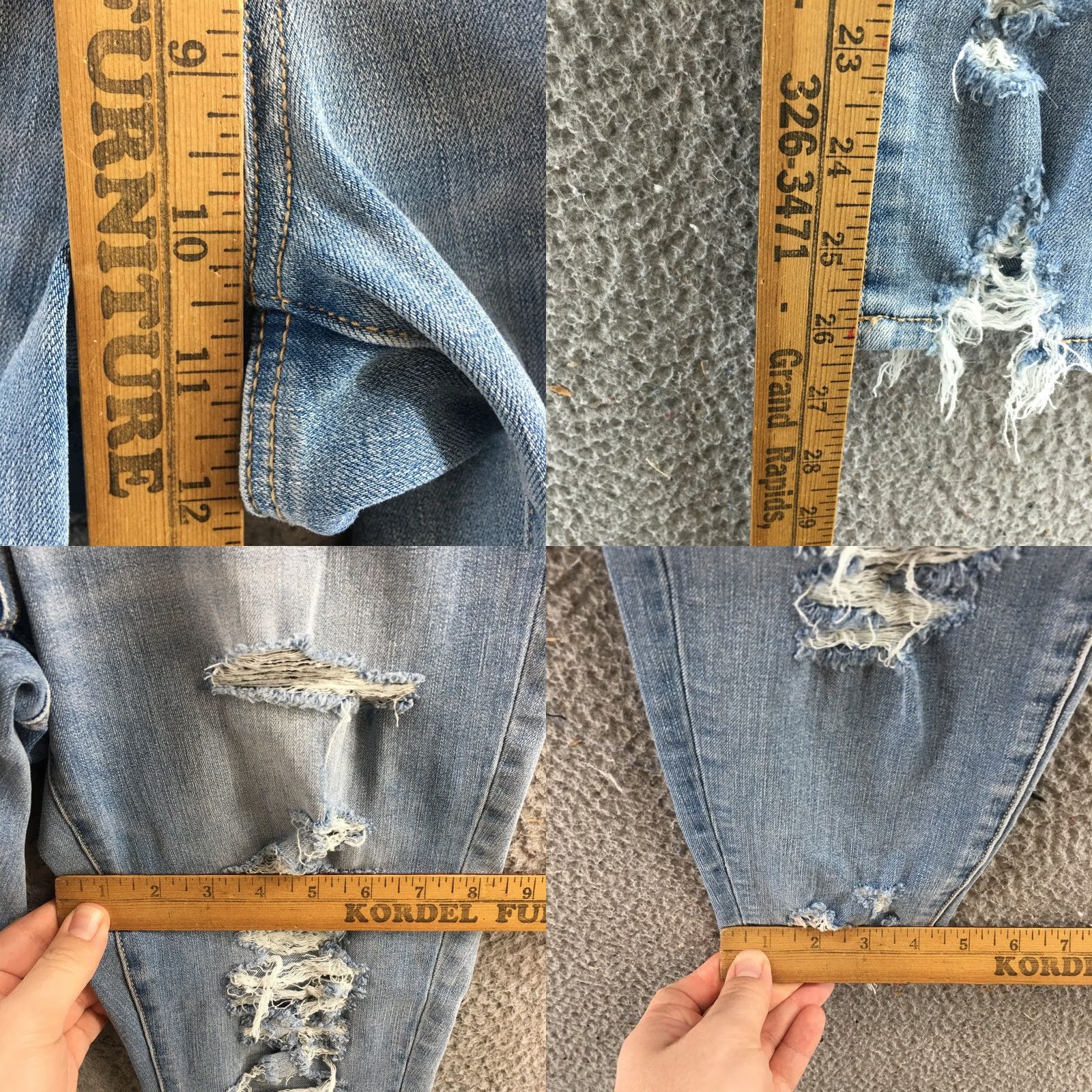 American Eagle Outfitters American Eagle Outfitters Skinny Jeans Womens 8 Blue Denim Mid Rise Distressed Zip Fly Size 30" / US 8 / IT 44 - 9 Thumbnail