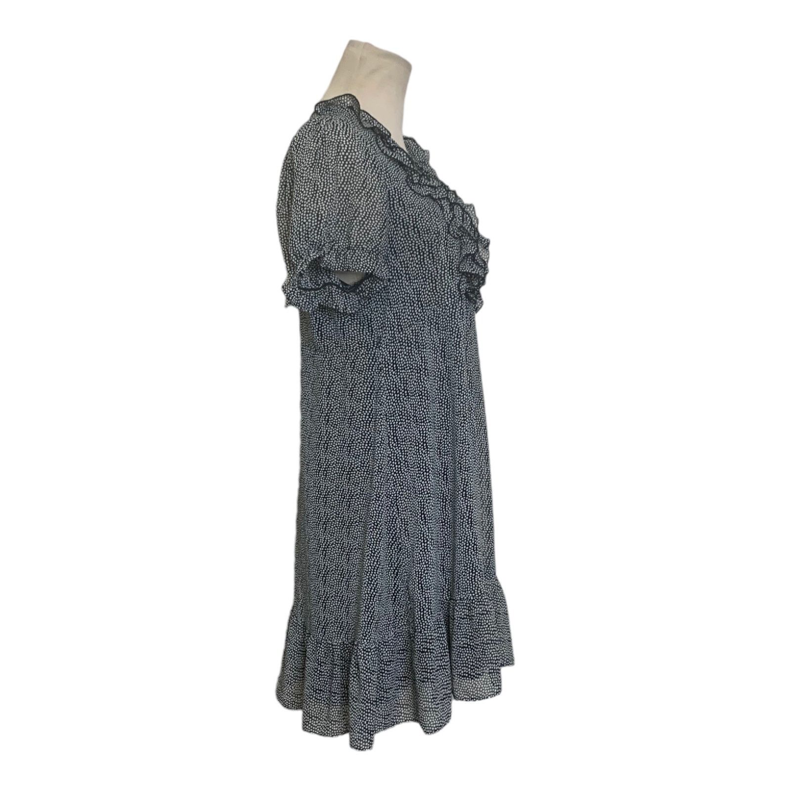 H&M H&M black ruffled short sleeves mini dress size small Size S / US 4 / IT 40 - 5 Thumbnail