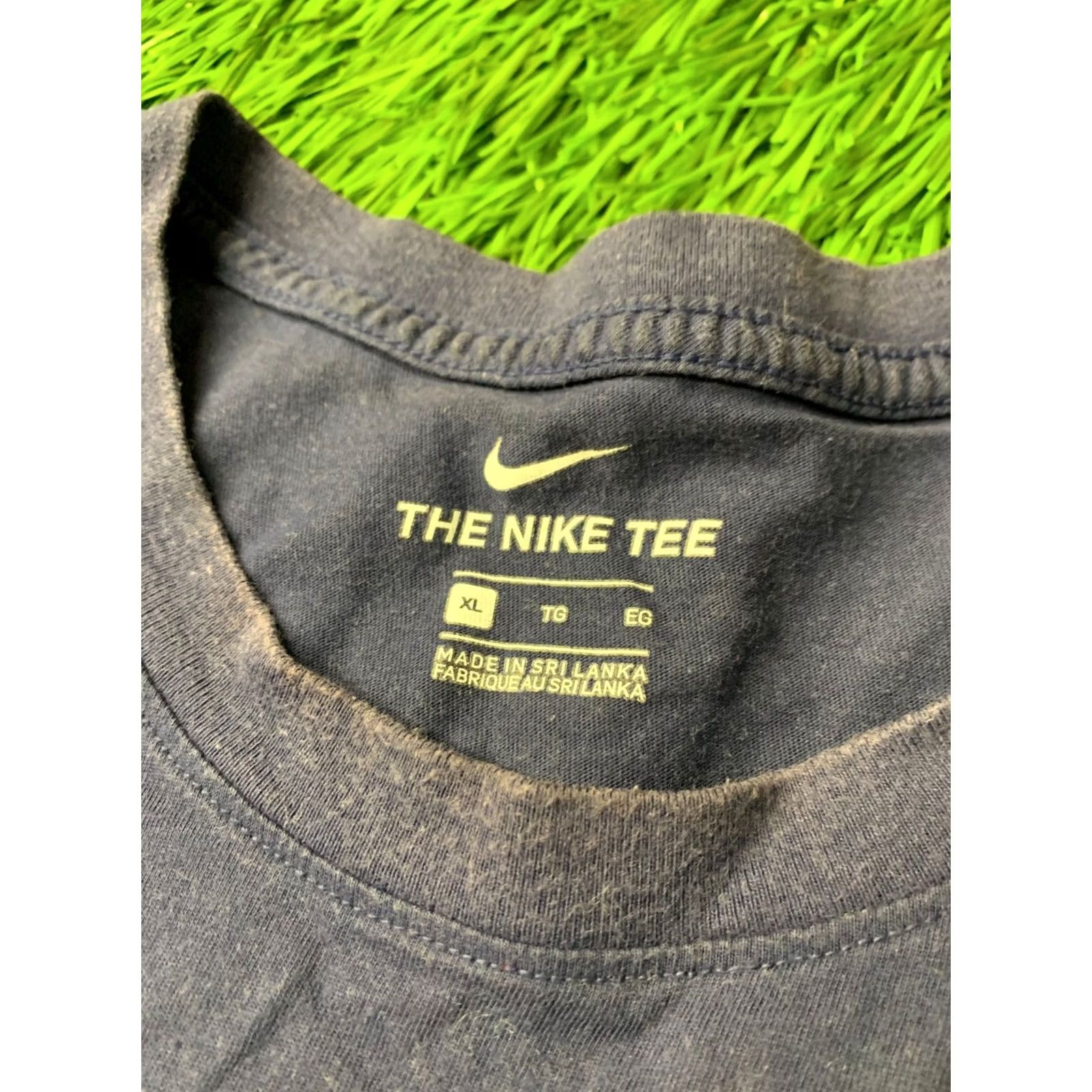 Nike Nike Classic 2019 T-Shirt Men XL Navy Blue Casual Tee Jersey Short Sleeve 100% Cotton/Vintage No Size US XL / EU 56 / 4 - 4 Thumbnail