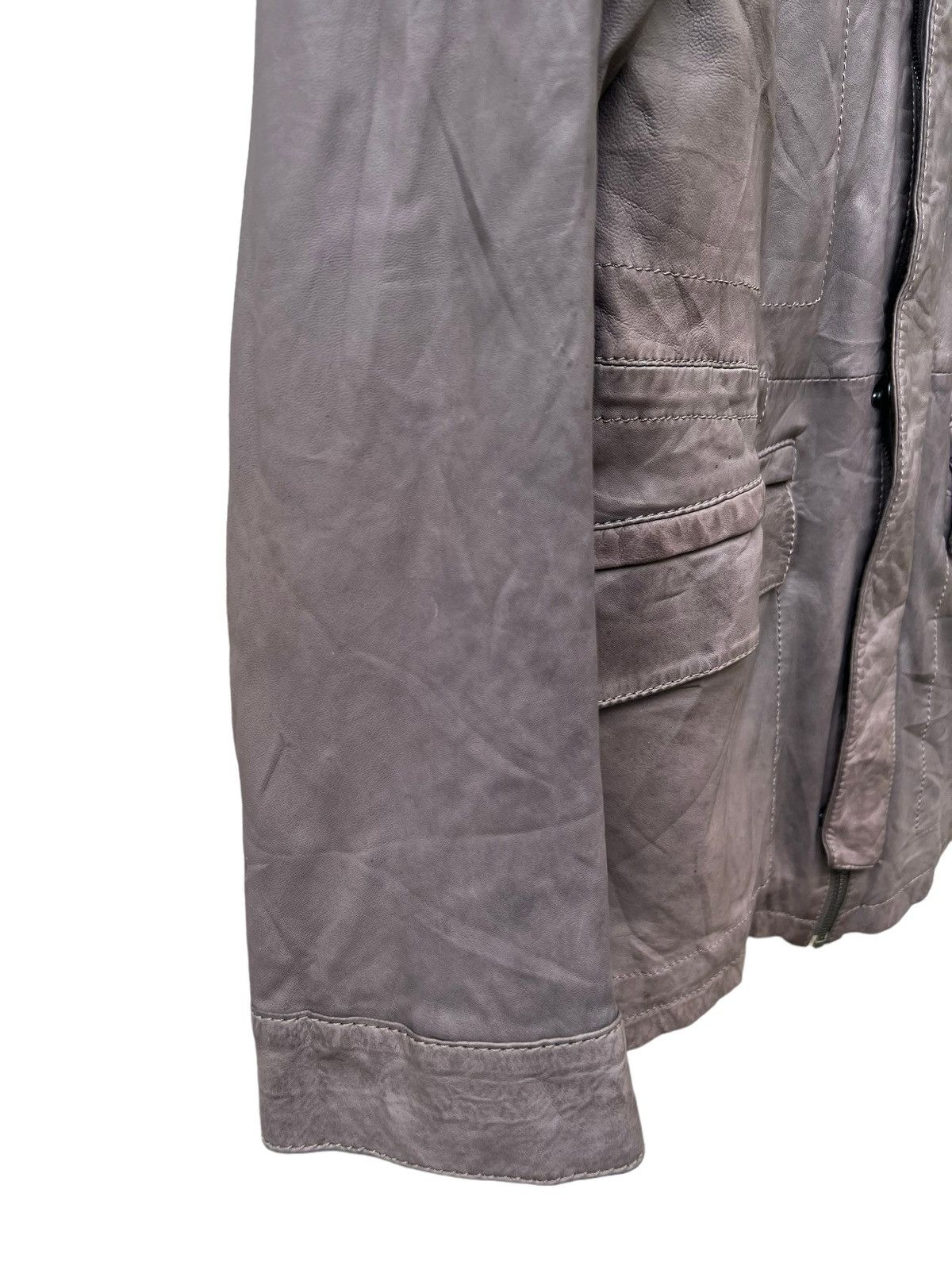 Versace Versace Collection Dirty Patina Lamb Leather Jacket Size US M / EU 48-50 / 2 - 12 Thumbnail