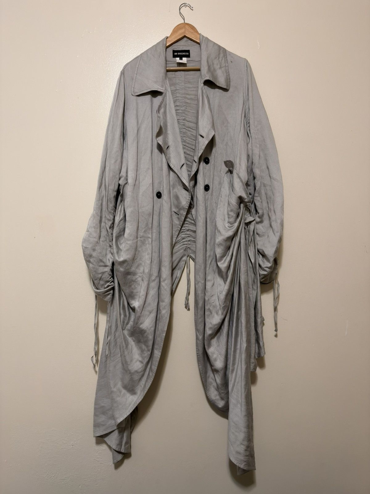 Ruched Parachute Trench Coat Runway Sample