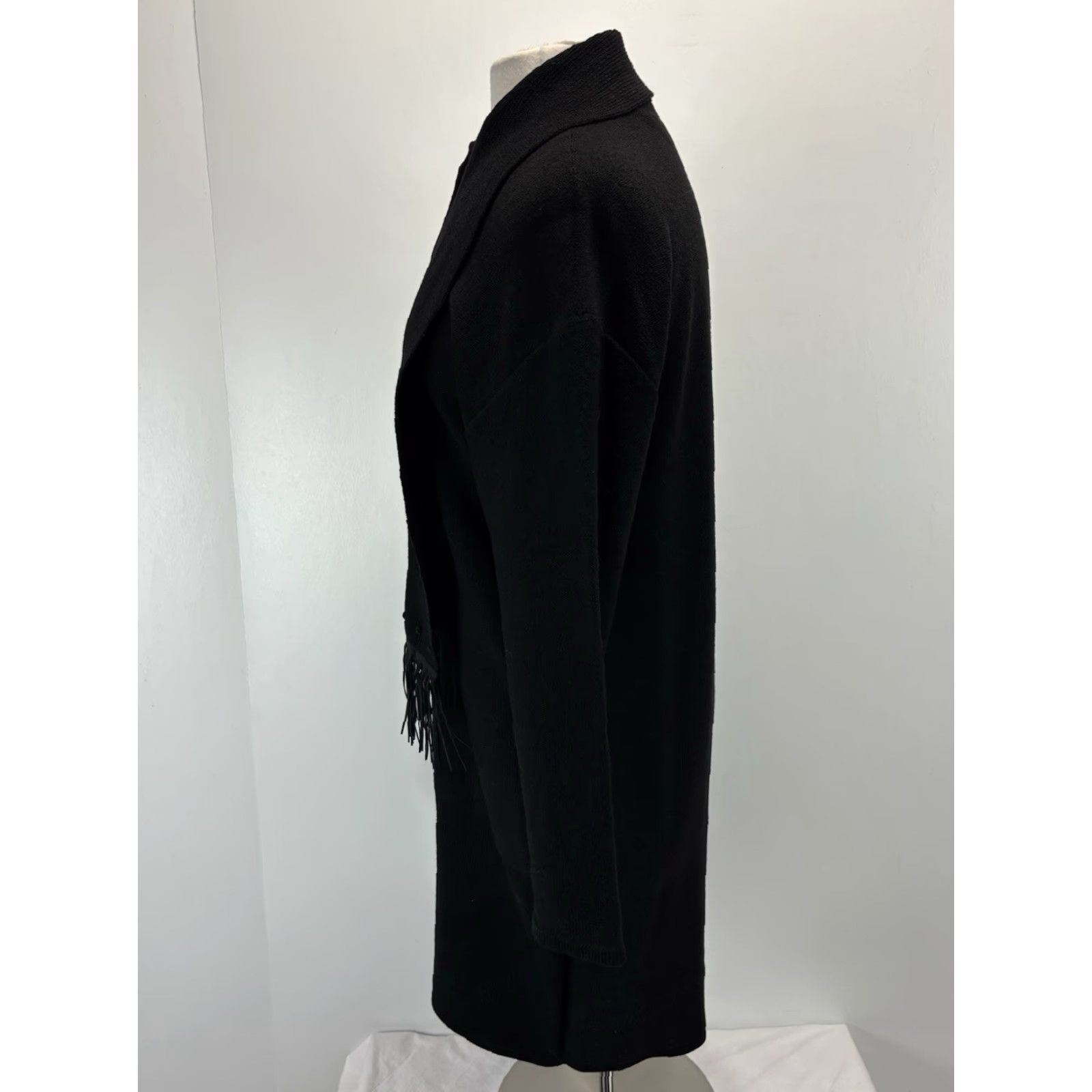 Vintage VINTAGE Steve Fabricant Knit Sweater Dress Women’s S Black Attached Scarf 80s USA Mens? Size S / US 4 / IT 40 - 2 Thumbnail