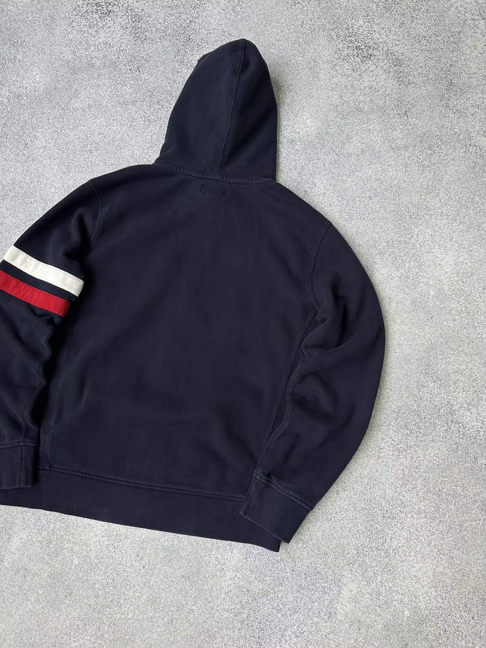 Polo Ralph Lauren × Ralph Lauren × Vintage Vintage Polo Ralph Lauren Big Logo Navy Heavy Zip Hoodie Size US XL / EU 56 / 4 - 7 Thumbnail