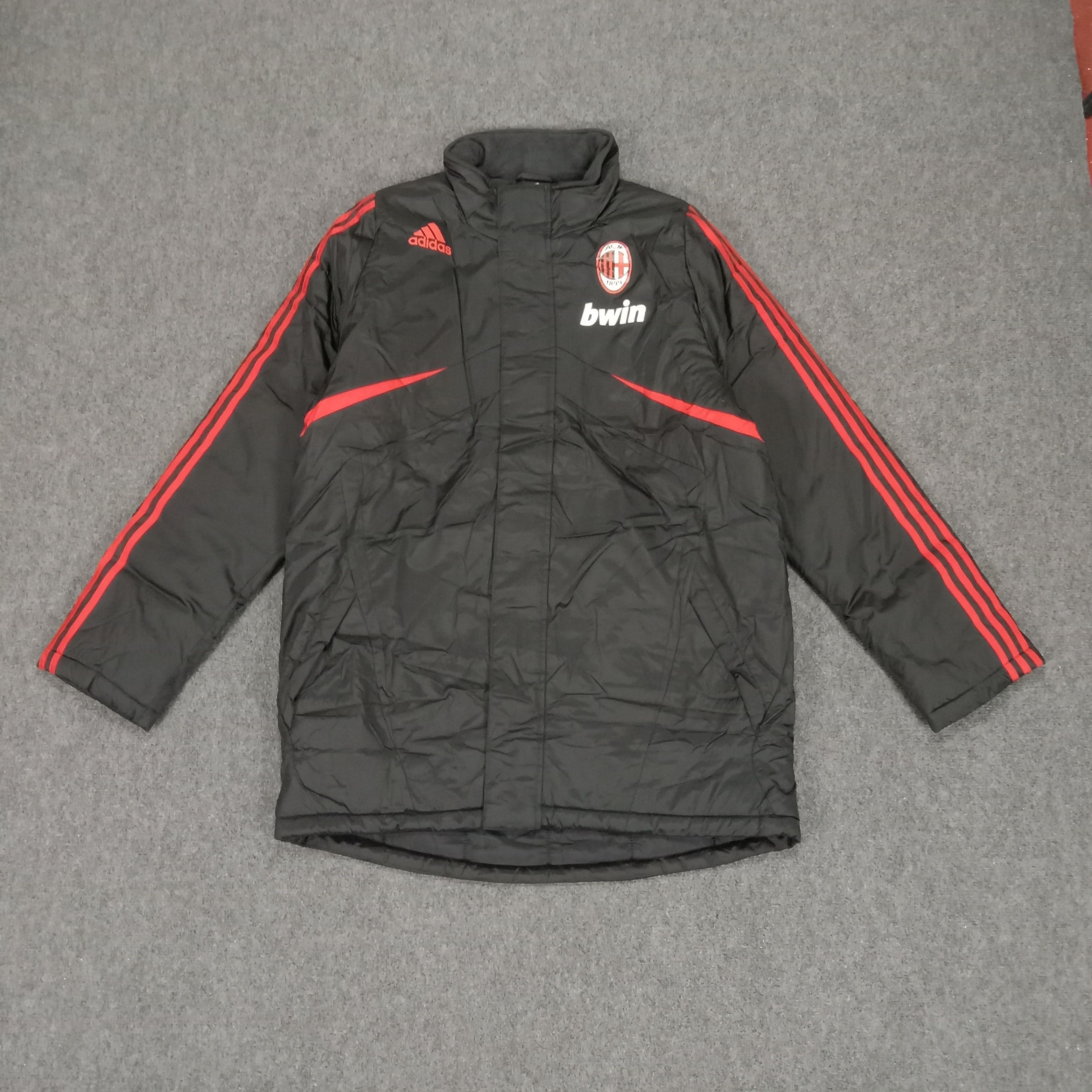 Adidas ADIDAS AC MILAN Football Club Winter Long Jacket Size US L / EU 52-54 / 3 - 3 Thumbnail