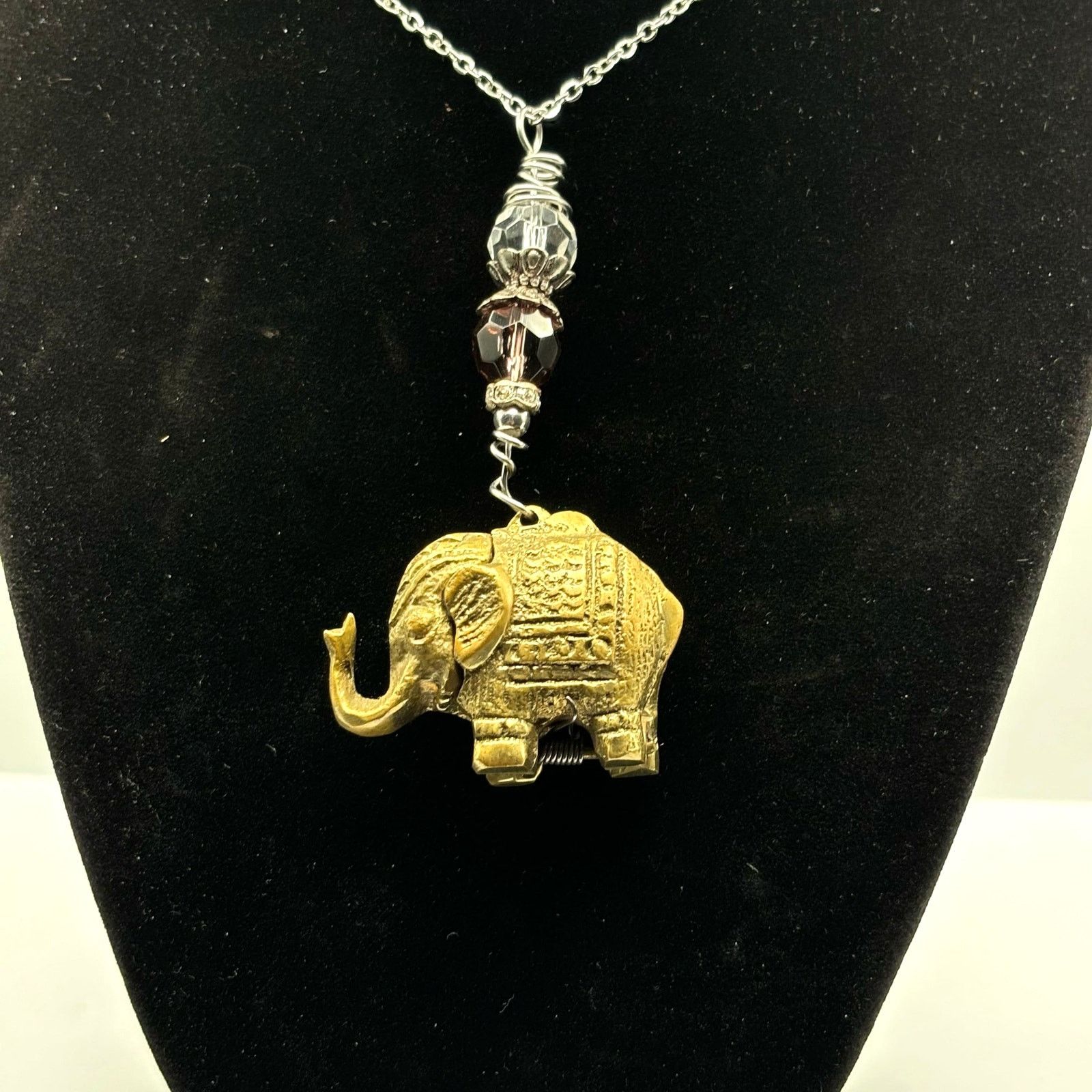 Other Gold & Silver Elephant Necklace Size ONE SIZE - 2 Thumbnail