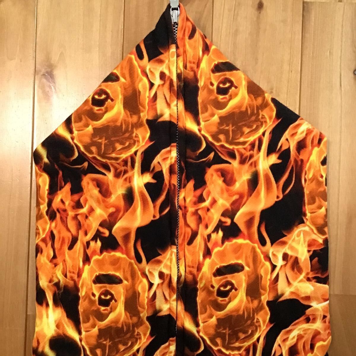 Bape BAPE FLAME full zip hoodie a bathing ape fire Size US XL / EU 56 / 4 - 4 Thumbnail