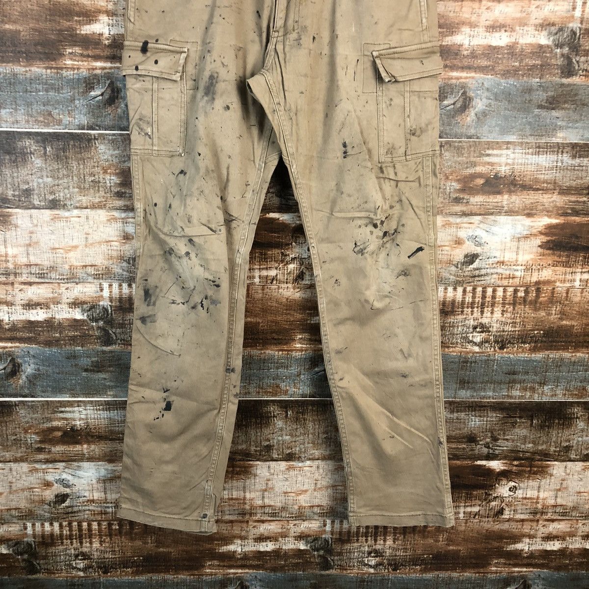 Japanese Brand DLL Gladiotor Brown Cargo Multpocket Pants #C111 Size US 33 - 3 Thumbnail