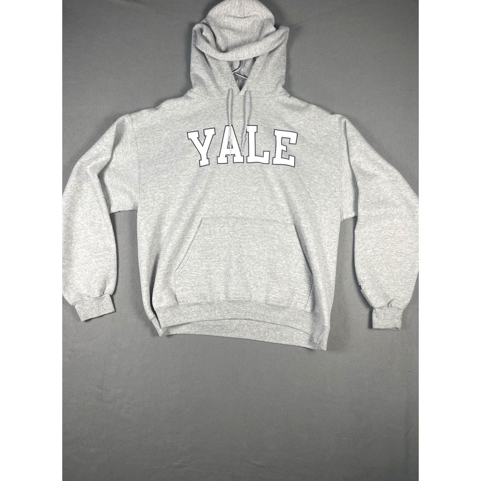 Champion VINTAGE Champion Yale Hoodie Sweatshirt Large Gray SpellOut Pullover Preppy VTG Mens L Gray Size US L / EU 52-54 / 3 - 2 Thumbnail