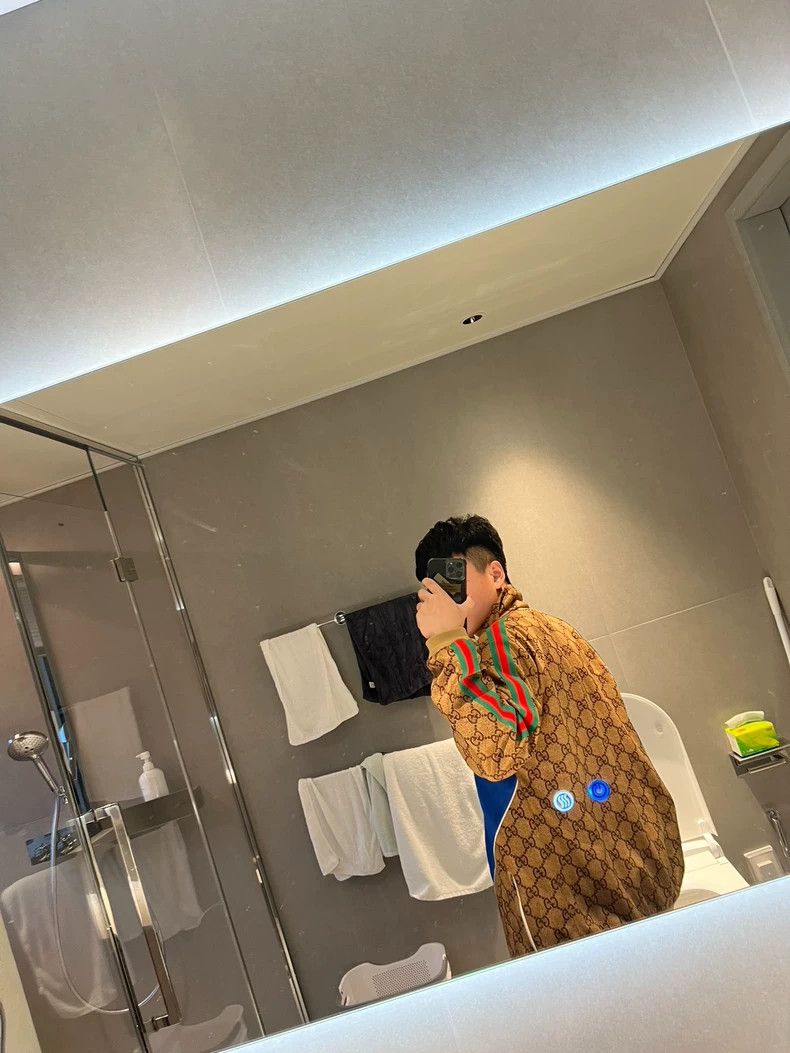 Gucci Gucci Blue, red stripe, brown full-print school uniform jac Size US S / EU 44-46 / 1 - 2 Thumbnail
