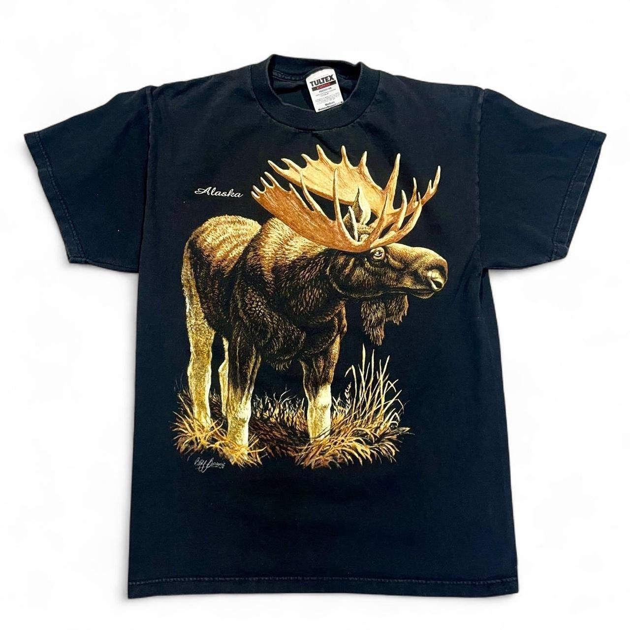 Vintage Vintage 90’s Moose Alaska Nature T-Shirt Size US M / EU 48-50 / 2 - 1 Thumbnail