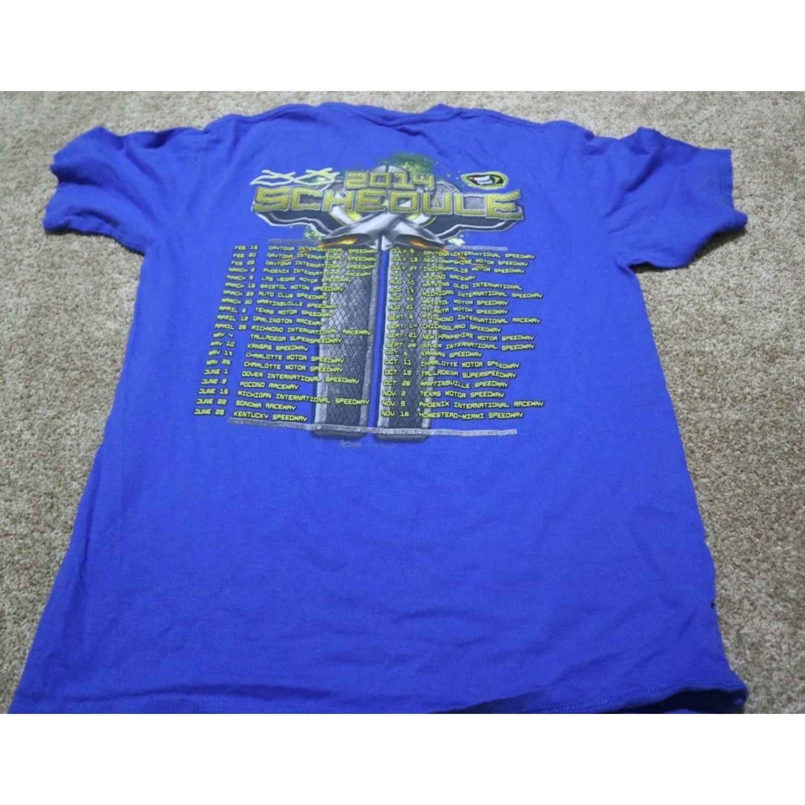 Vintage VINTAGE Chase Nascar Jimmie Johnson Graphic T-Shirt 2014 US Sprint Cup Men’s Medium Blue Nascar Mens Size US M / EU 48-50 / 2 - 6 Thumbnail