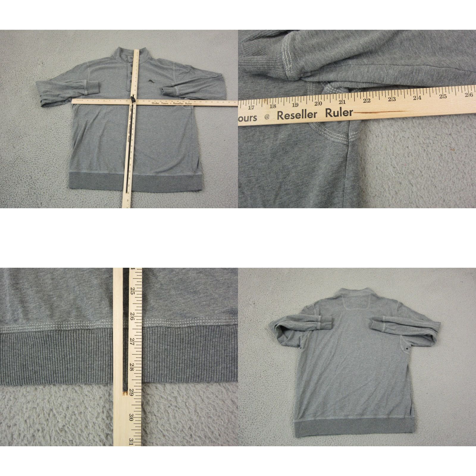 Tommy Bahama Tommy Bahama Shirt Adult Medium Gray Relax Pro Leisure Consultant Mens Henley Shirt T-Shirt Mens Size US M / EU 48-50 / 2 - 8 Thumbnail