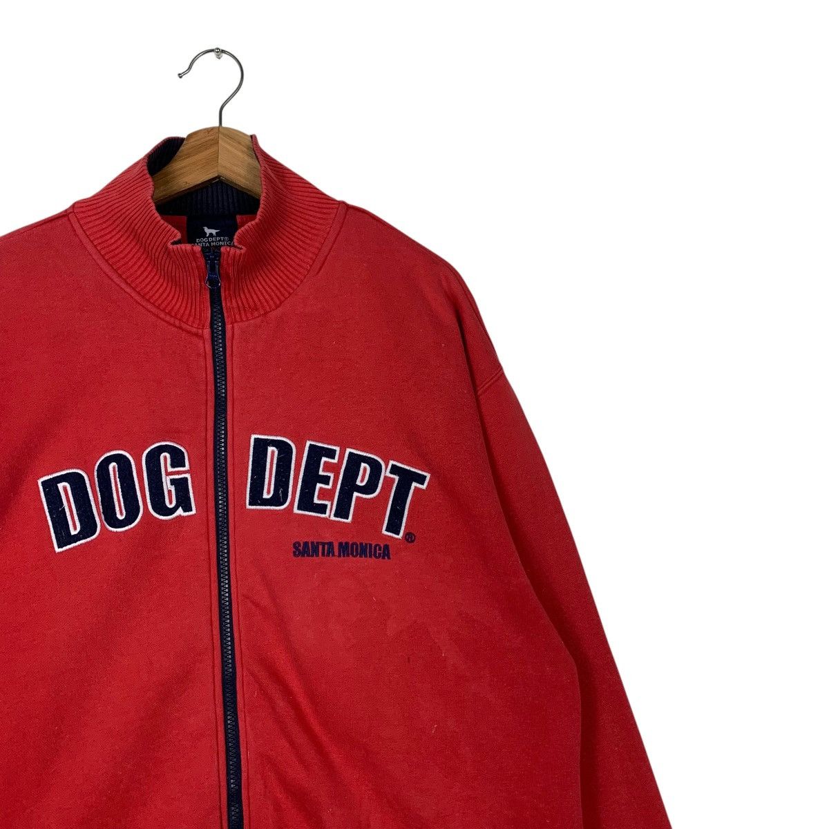 Japanese Brand DOG DEPT Santa Monica Big Logo Red Sweater #2050-C89 Size US XL / EU 56 / 4 - 5 Thumbnail