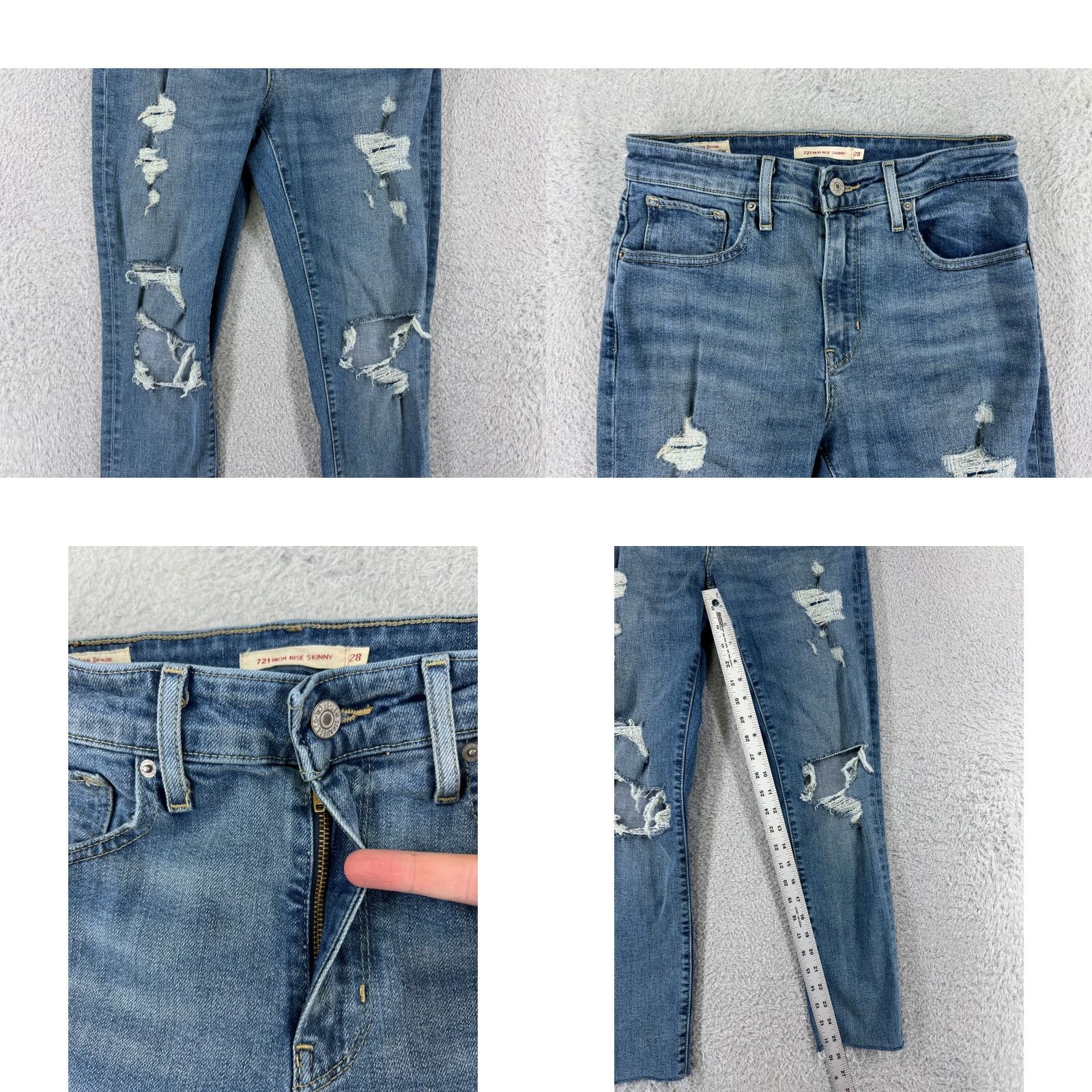Levi's Levi's Women’s Denim Jeans 28 Blue Stretch Skinny High Rise Casual 2010s Size 28" / US 6 / IT 42 - 8 Thumbnail