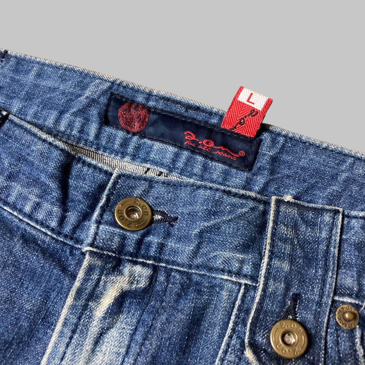 Tornado Mart 2.ON - Flared Fatigue Cargo Washed Jeans Japanese Brand Size US 34 / EU 50 - 5 Thumbnail
