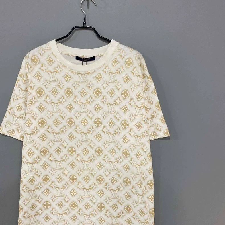 Louis Vuitton Louis Vuitton New Beige Full Print Short Sleeve Size US M / EU 48-50 / 2 - 1 Thumbnail