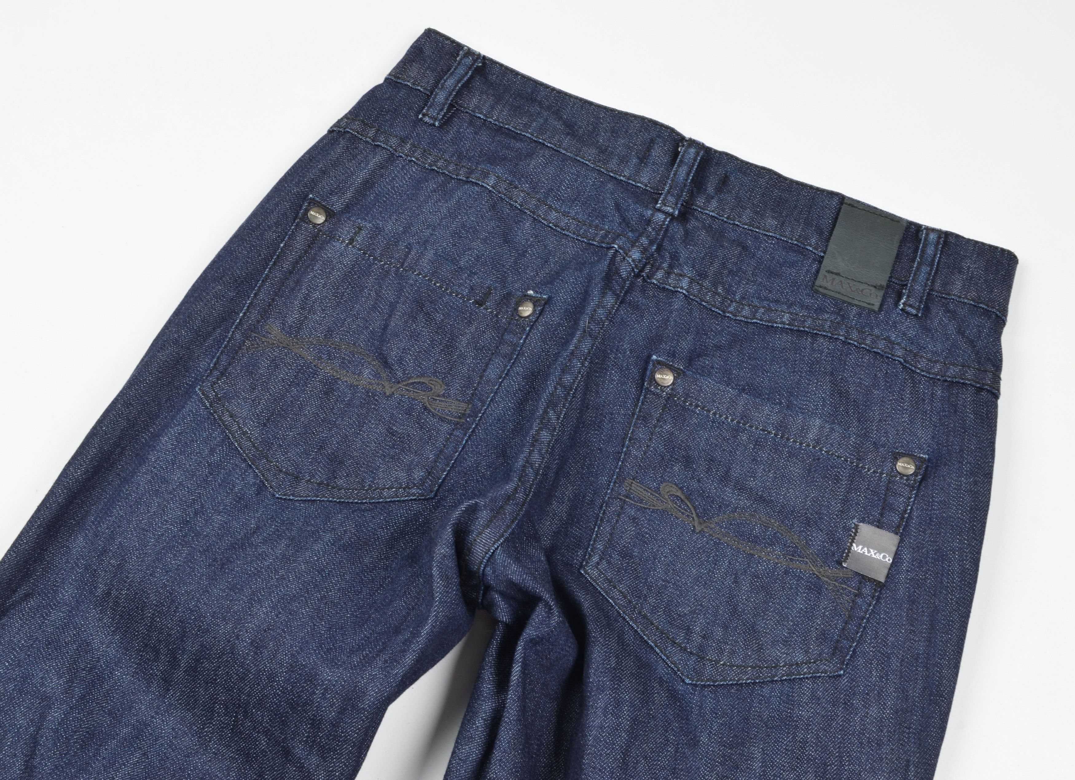 Max Mara MAX&Co Glam Blue Bootcut Low Rise Denim Jeans Size 28" / US 6 / IT 42 - 7 Thumbnail