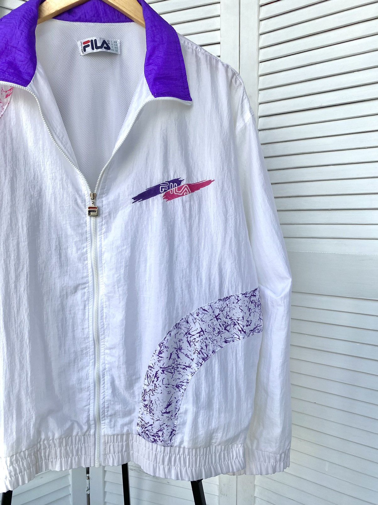 Fila × Vintage Vintage FILA Track Retro Jacket Nylon 90s Abstract Print Size US M / EU 48-50 / 2 - 6 Thumbnail