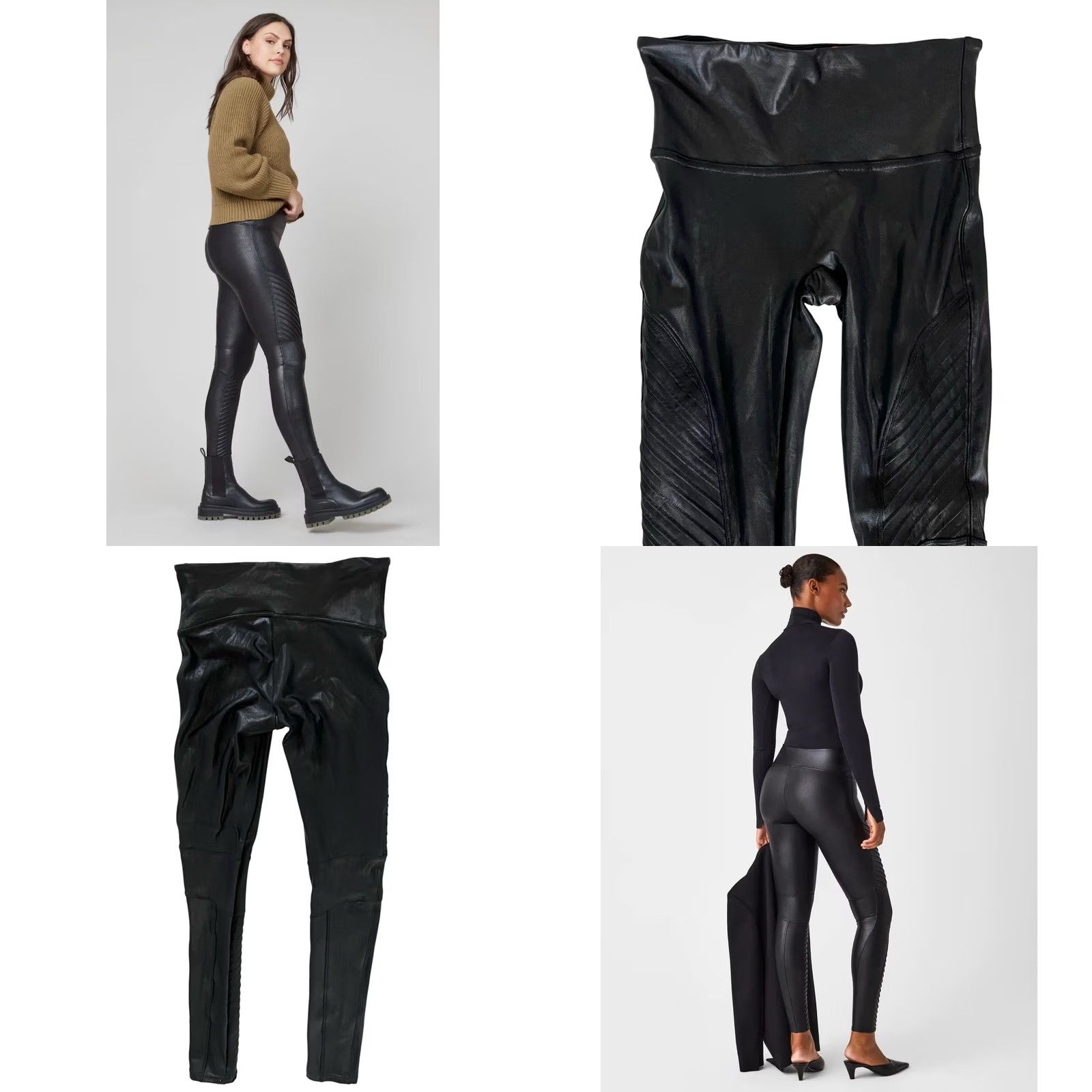 Spanx SPANX Faux Leather Leggings SHINY MOTO BLACK Size Small Size 28" / US 6 / IT 42 - 8 Thumbnail