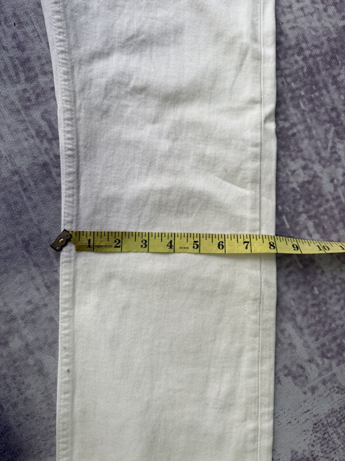 Helmut Lang 1998 Helmut Lang White Denim on Kanye Style Size US 29 - 14 Thumbnail