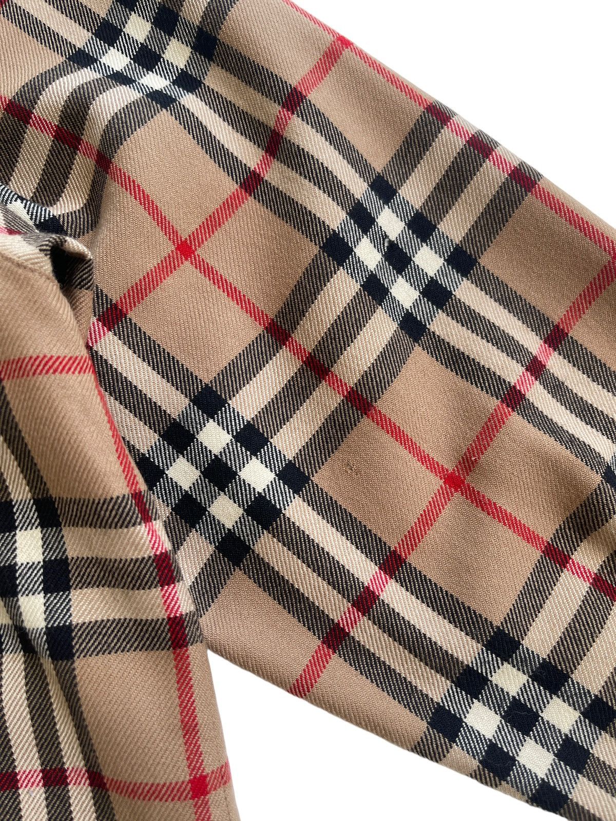 Burberry Oversized Burberrys Nova Checked Wool Vintage Shirt Size L / US 10 / IT 46 - 13 Thumbnail