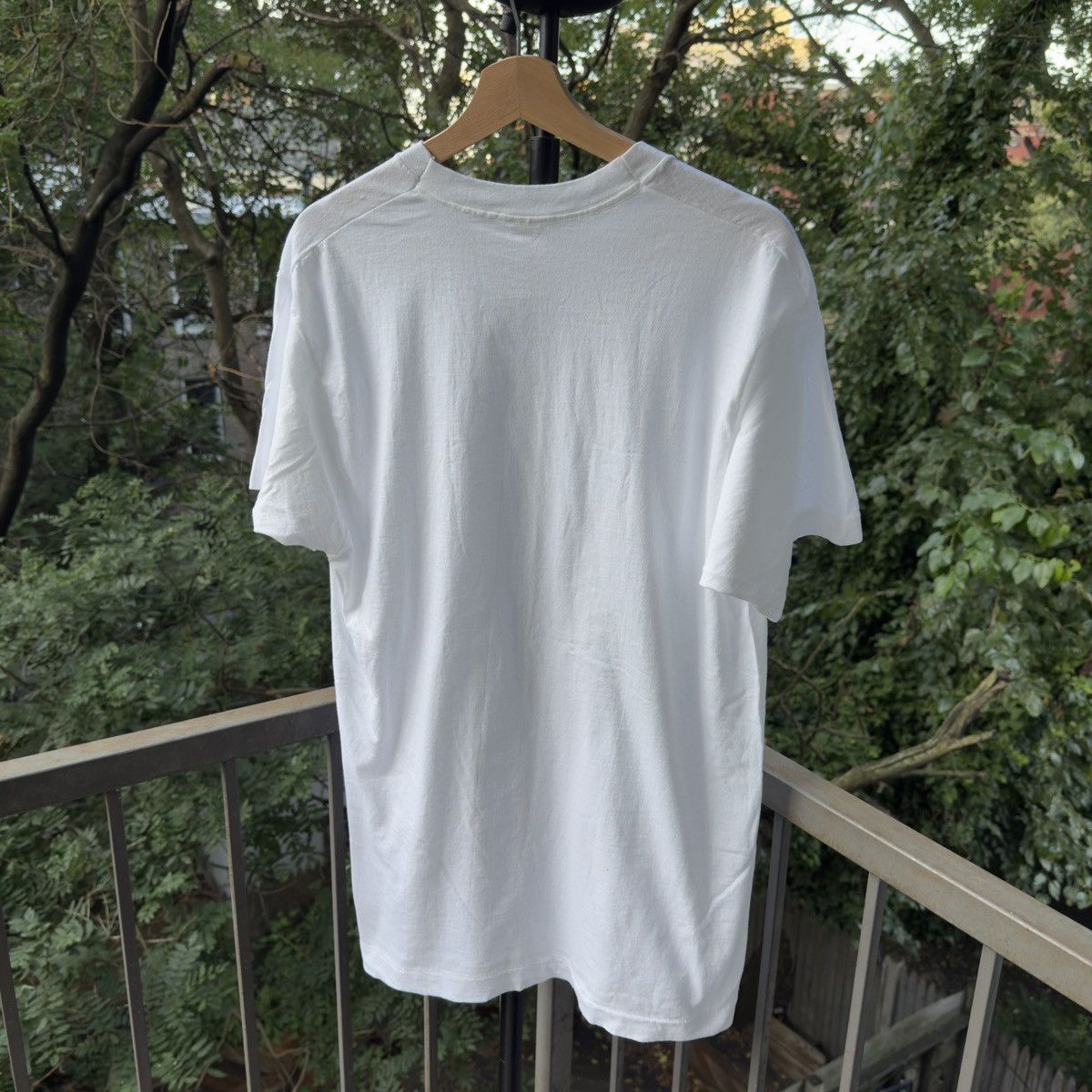 Vintage 80s Blank White Paper Thin Shirt ERD Grunge Thrashed Faded Size US XL / EU 56 / 4 - 3 Thumbnail