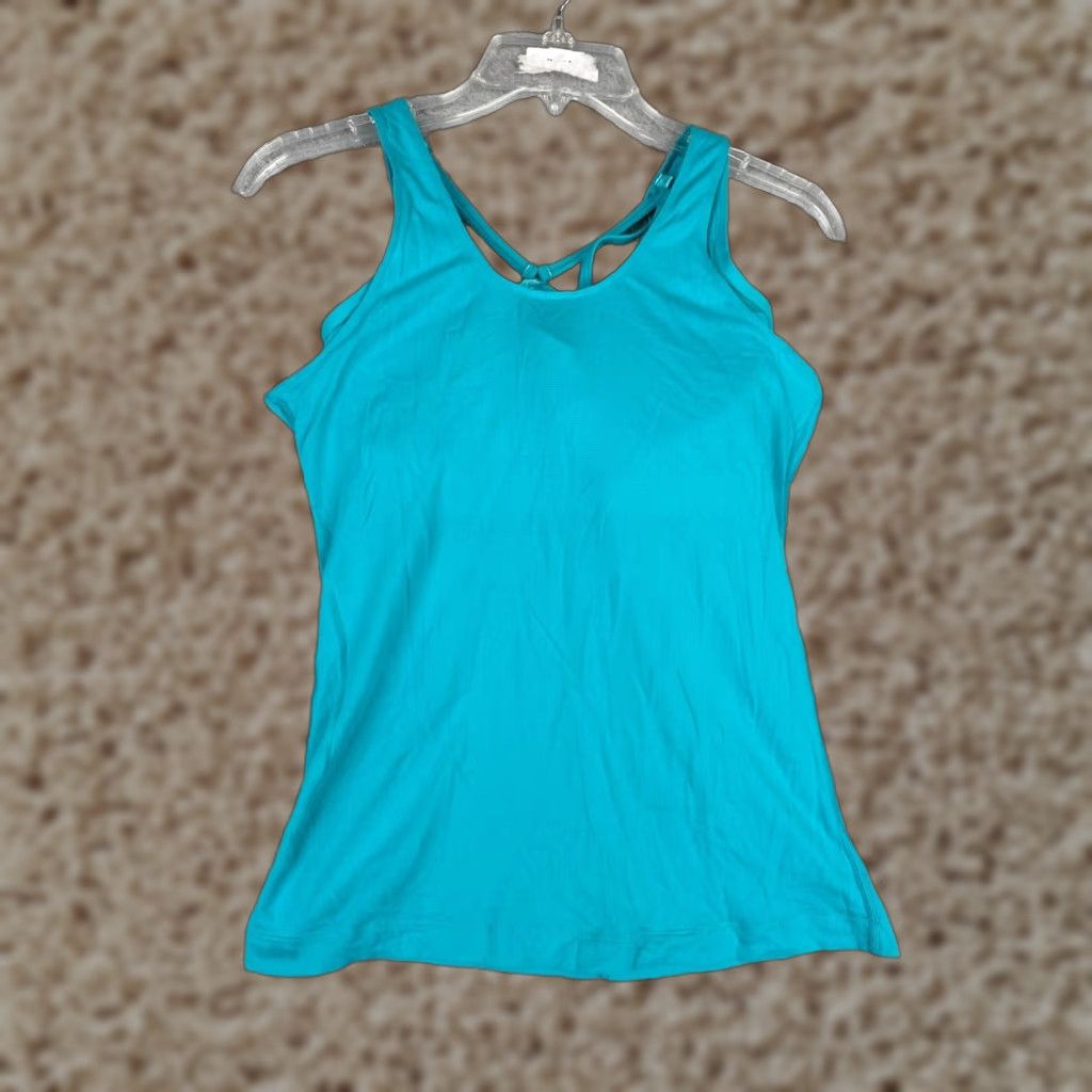 Lululemon Lululemon Shirt Women 6 Blue Tank Built In Bra Racerback Run Gym Endeavor W1N04S Size M / US 6-8 / IT 42-44 - 1 Thumbnail
