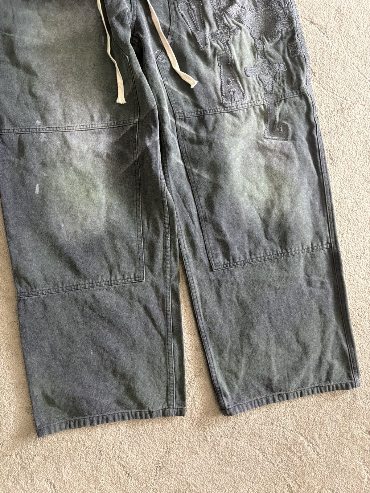 Vale Vale Forever Chain Painters Black Denim Jeans Size US 36 / EU 52 - 5 Thumbnail