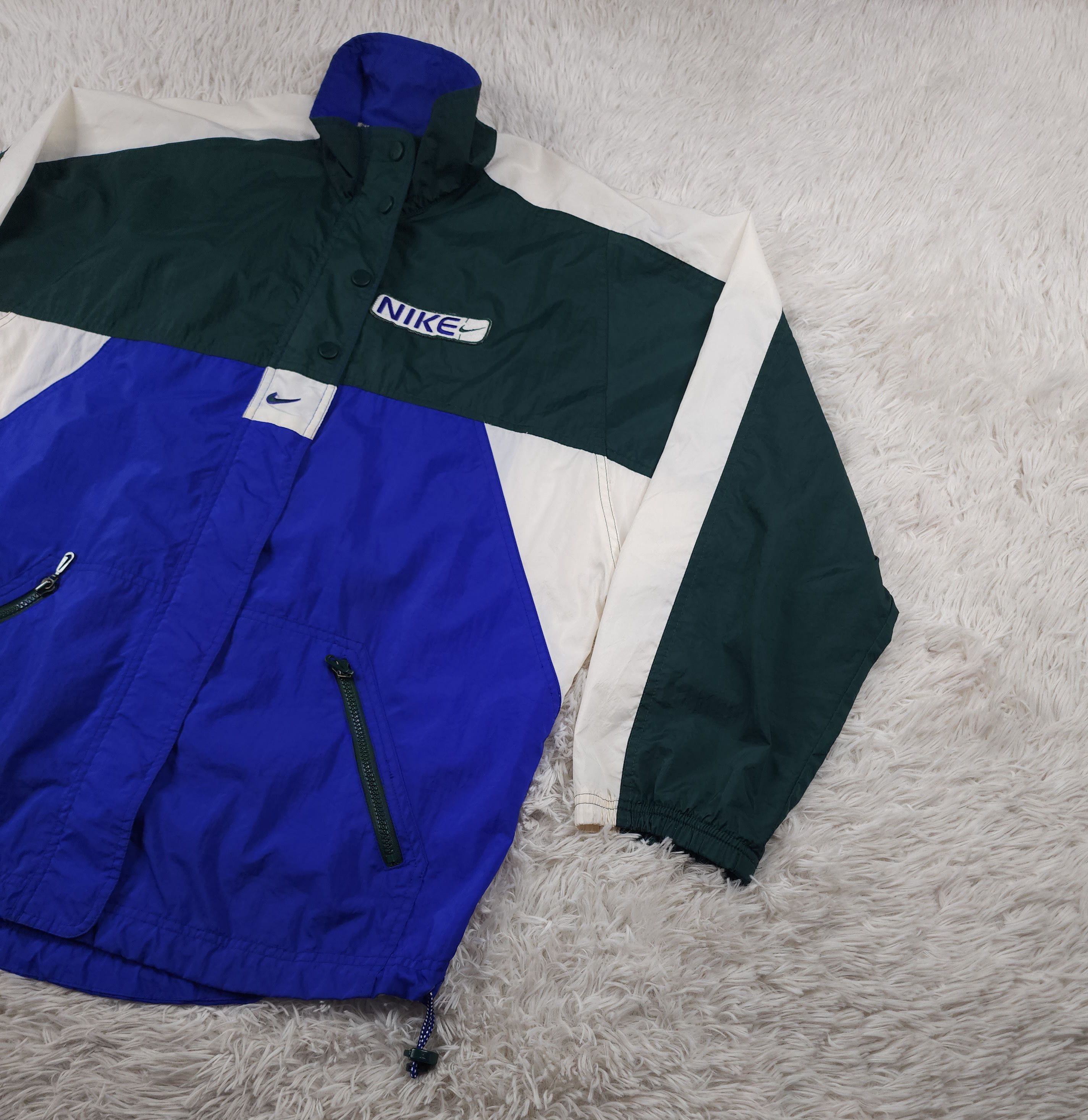Nike Vintage Nike full zip windbreaker track jacket Size US M / EU 48-50 / 2 - 2 Thumbnail