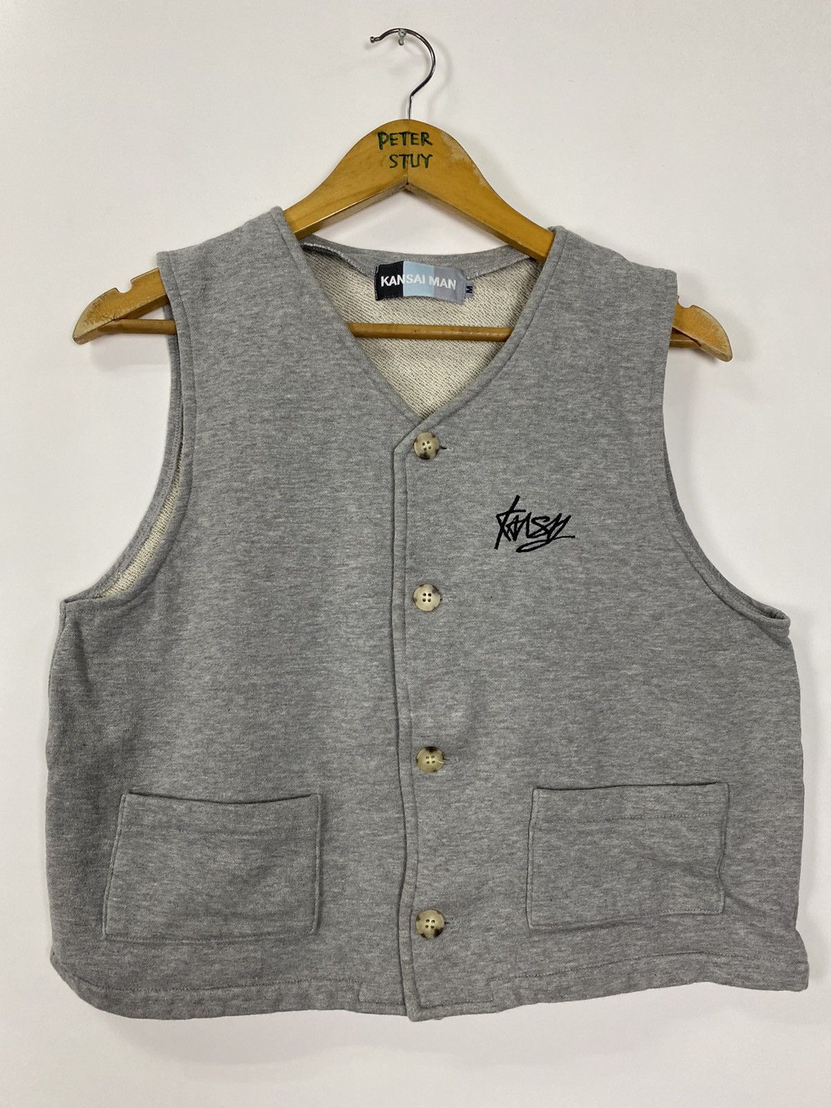 Designer × Kansai Yamamoto × Vintage Vintage Kansai Man sweat vest Size US M / EU 48-50 / 2 - 3 Thumbnail