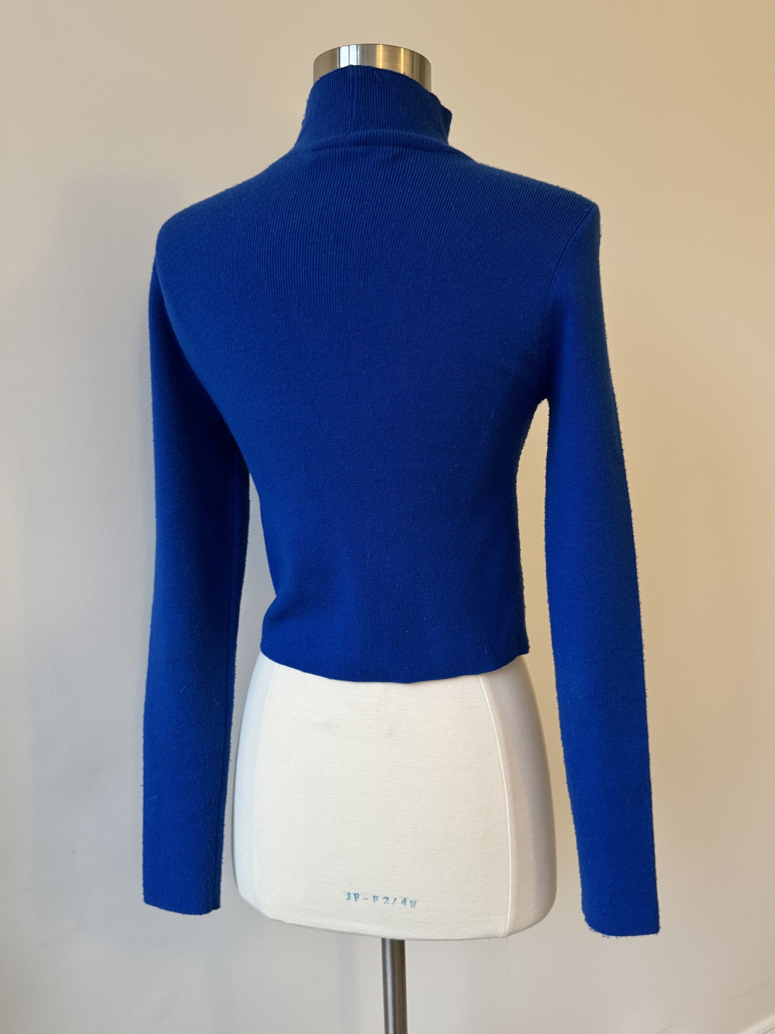 Alice + Olivia Alice + Olivia Ciara Mock Neck Pullover Sweater - Royal Blue Size M / US 6-8 / IT 42-44 - 5 Thumbnail