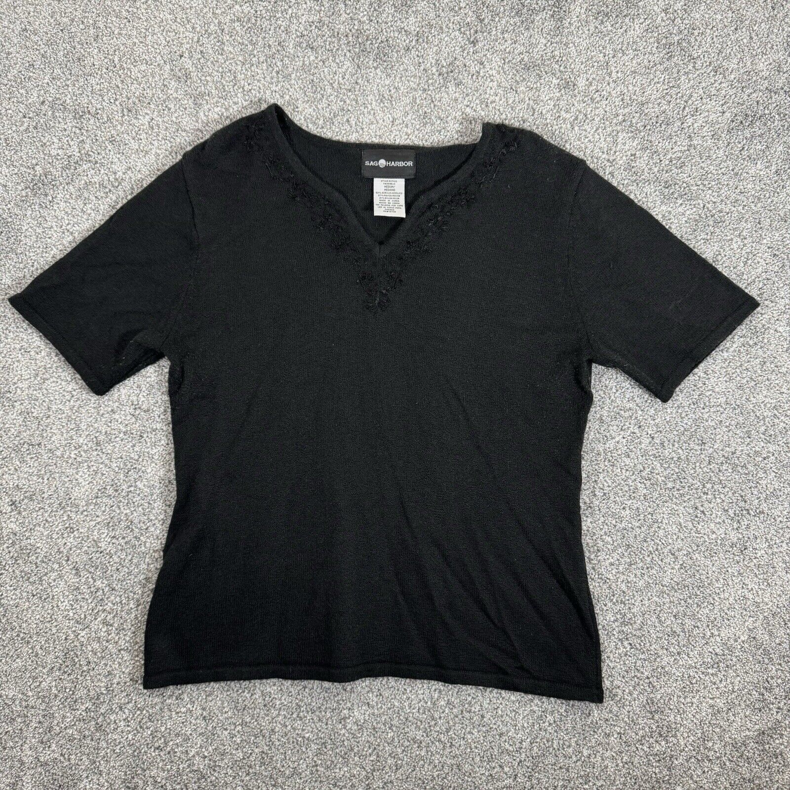 Other Vintage 90s Y2K Sweater Womens Medium Embroidered Goth Size M / US 6-8 / IT 42-44 - 1 Thumbnail