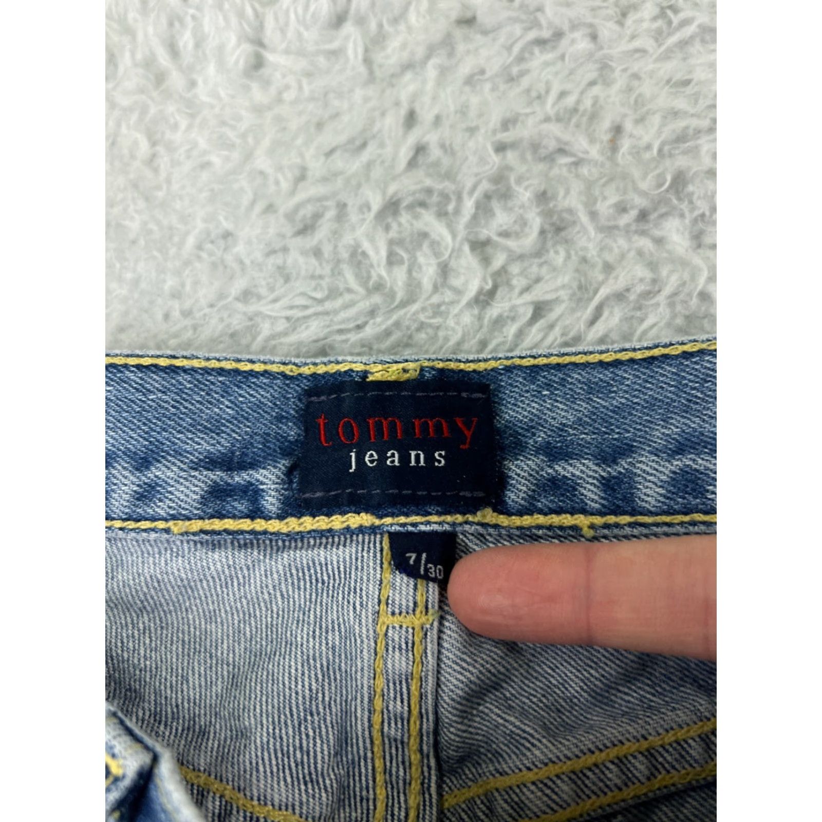 Tommy Hilfiger Tommy Hilfiger Jeans Womens 7 Blue Denim Bootcut Mid Rise 5-Pocket Design Embroidered Cotton Blend Distressed Stretch Size 28" / US 6 / IT 42 - 7 Thumbnail
