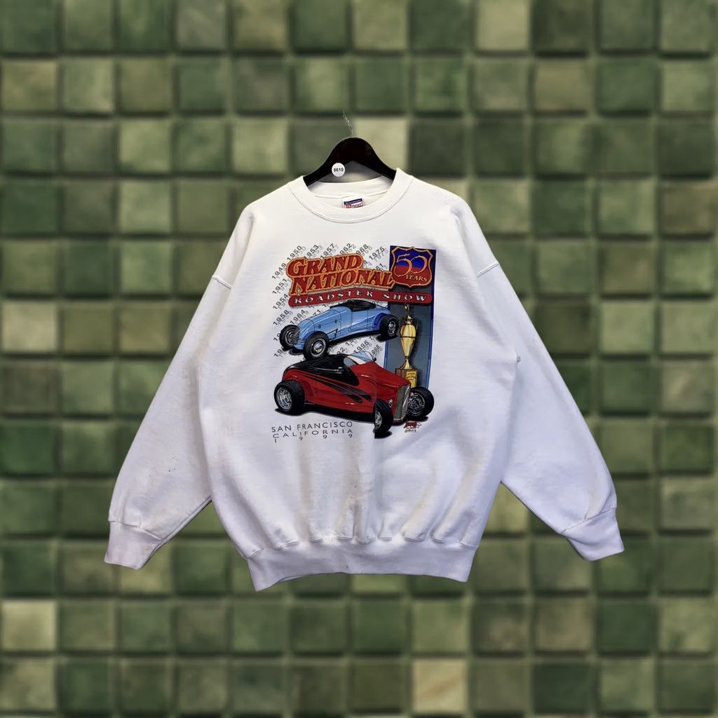 Hanes Vtg 1999 Grand Nations Roadster Show San Francisco California Mens Sweatshirt Size US L / EU 52-54 / 3 - 1 Thumbnail