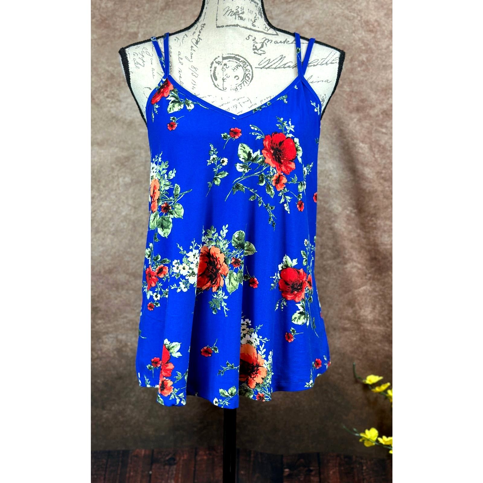 Other Papermoon Basima Back Detail Knit Top Blue Floral L Size L / US 10 / IT 46 - 4 Thumbnail