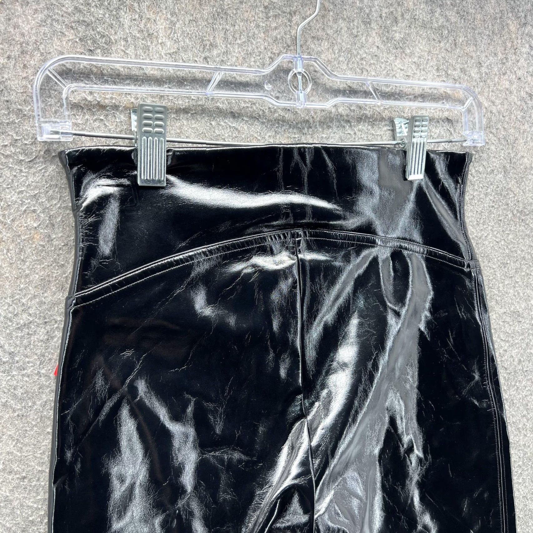 Spanx Spanx Pants Womens Small Black Faux Patent Leather Leggings High Rise Shaping Size 28" / US 6 / IT 42 - 3 Thumbnail