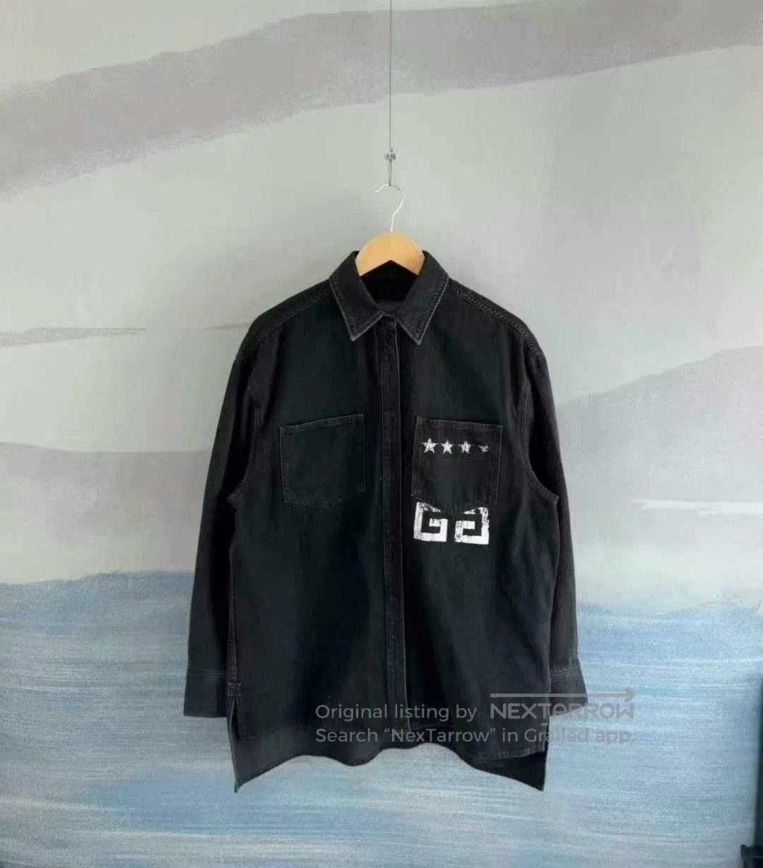 Givenchy Givenchy Black Star Denim Shirt Size 38. Size US M / EU 48-50 / 2 - 1 Thumbnail