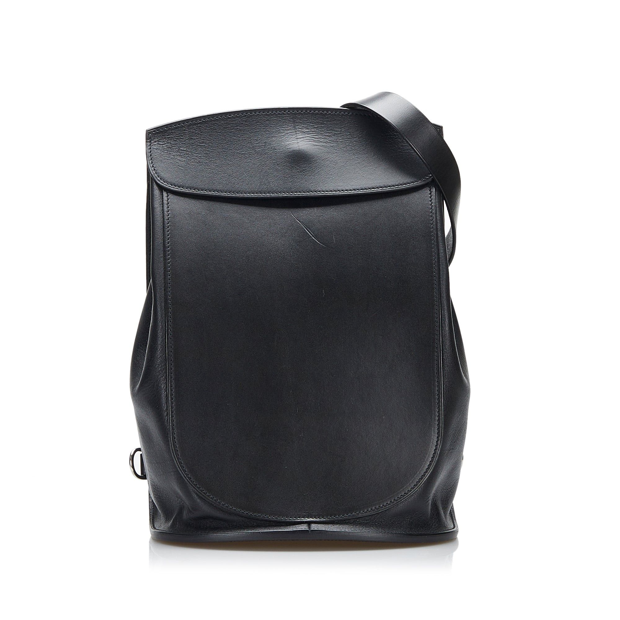 image of Hermes Sacoche Pour Selle Backpack in Black, Women's