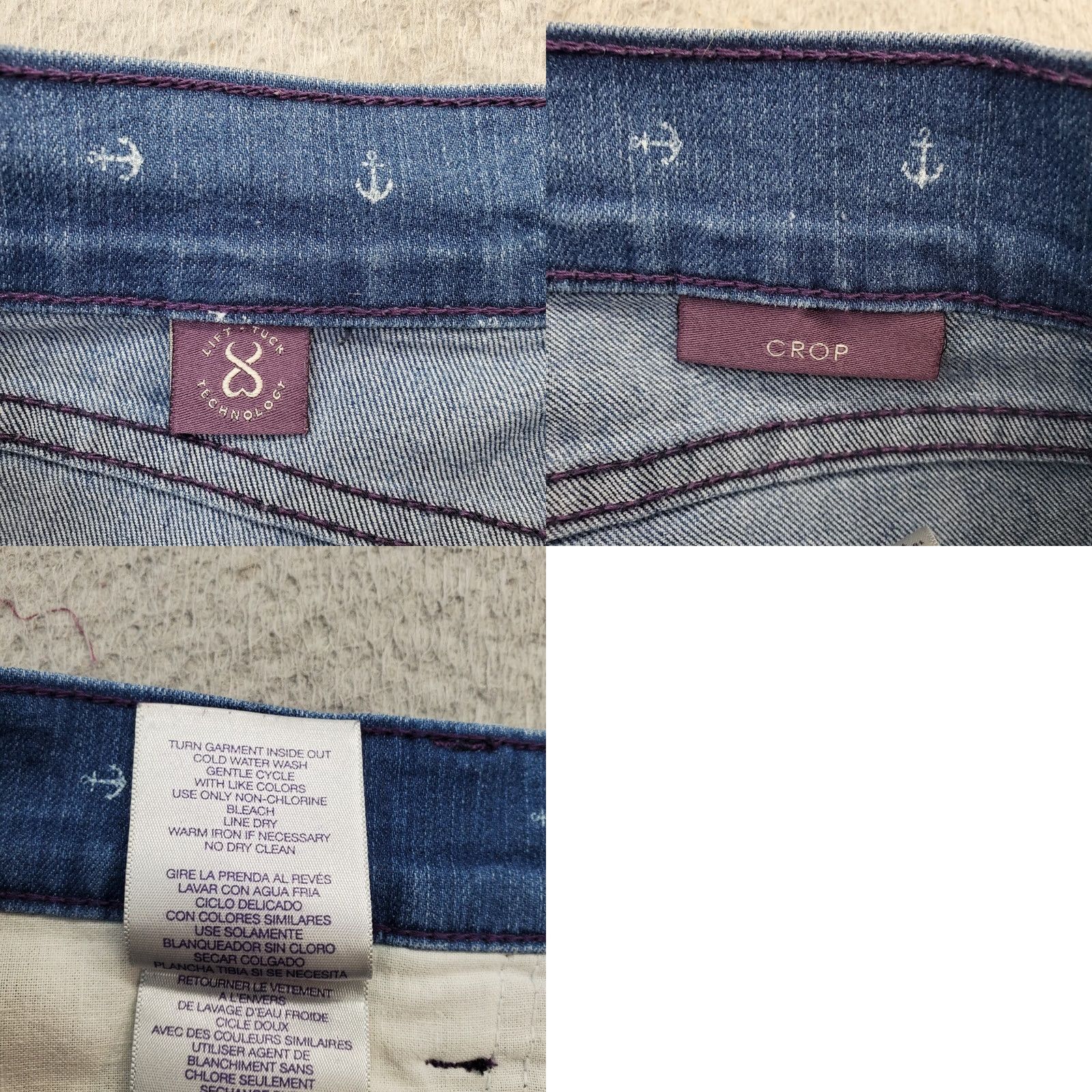 NYDJ NYDJ Crop Jeans Women's 4 Blue Denim Anchor 5-Pocket Design Relaxed Fit Jeans Size 27" / US 4 / IT 40 - 8 Thumbnail