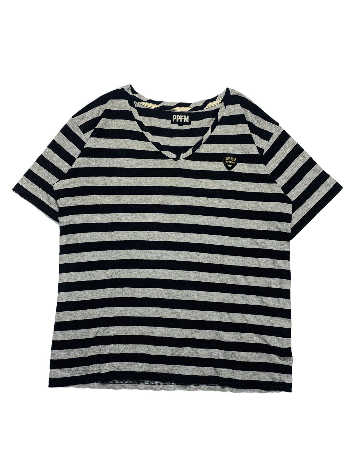 Japanese Brand 2000s PPFM - Prisoner V-Neck T-Shirt Size US M / EU 48-50 / 2 - 1 Thumbnail