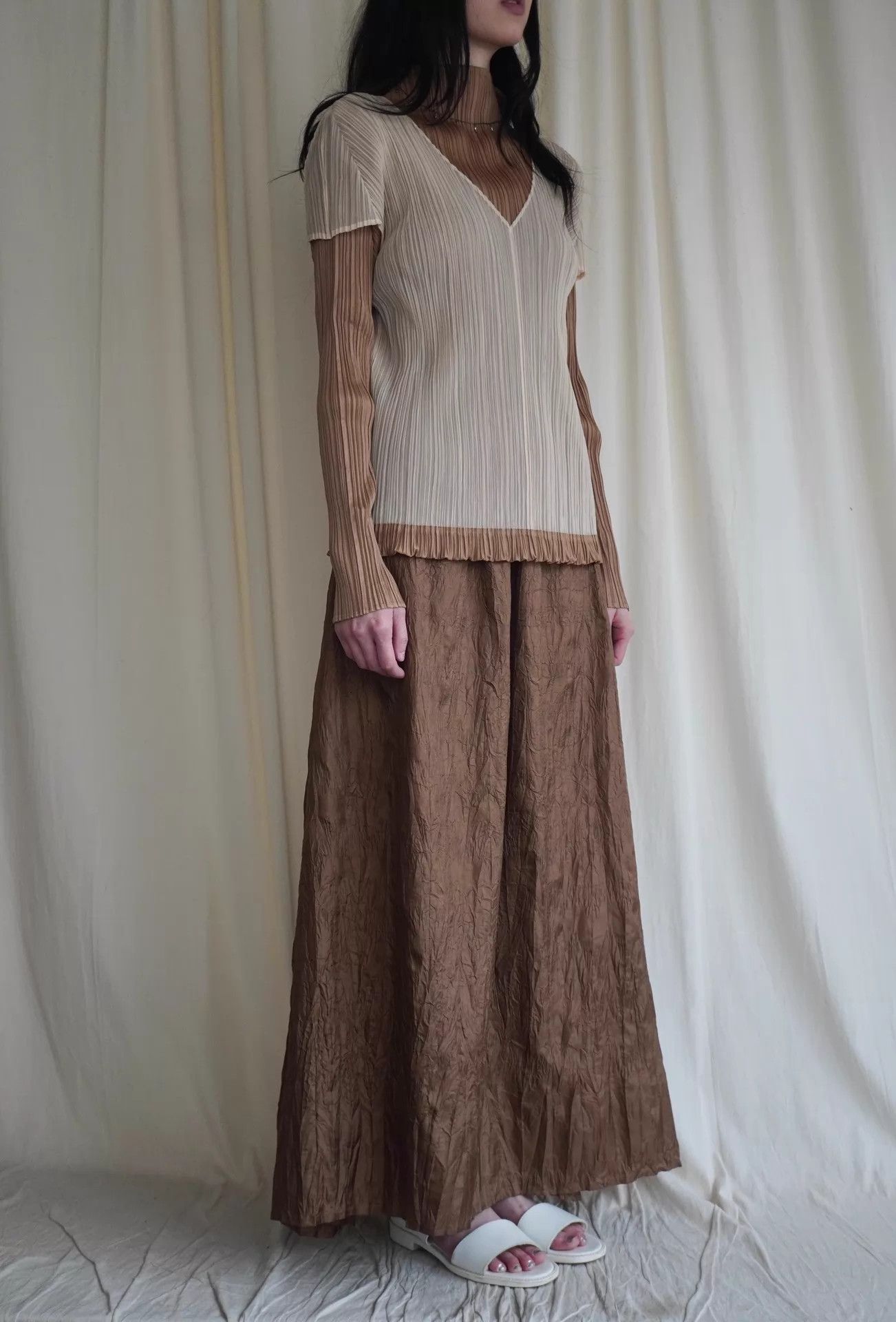 Issey Miyake Issey Miyake PP 2000s Double-Layer Jumpsuit Size 27" / US 4 / IT 40 - 4 Thumbnail