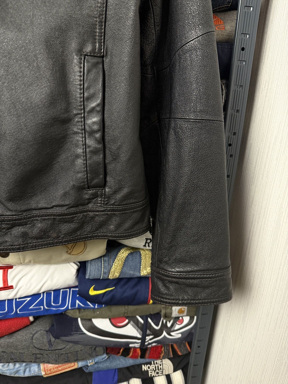 Giorgio Armani Armani Leather Jacket Multi Pocket Size 52 Size US L / EU 52-54 / 3 - 6 Thumbnail