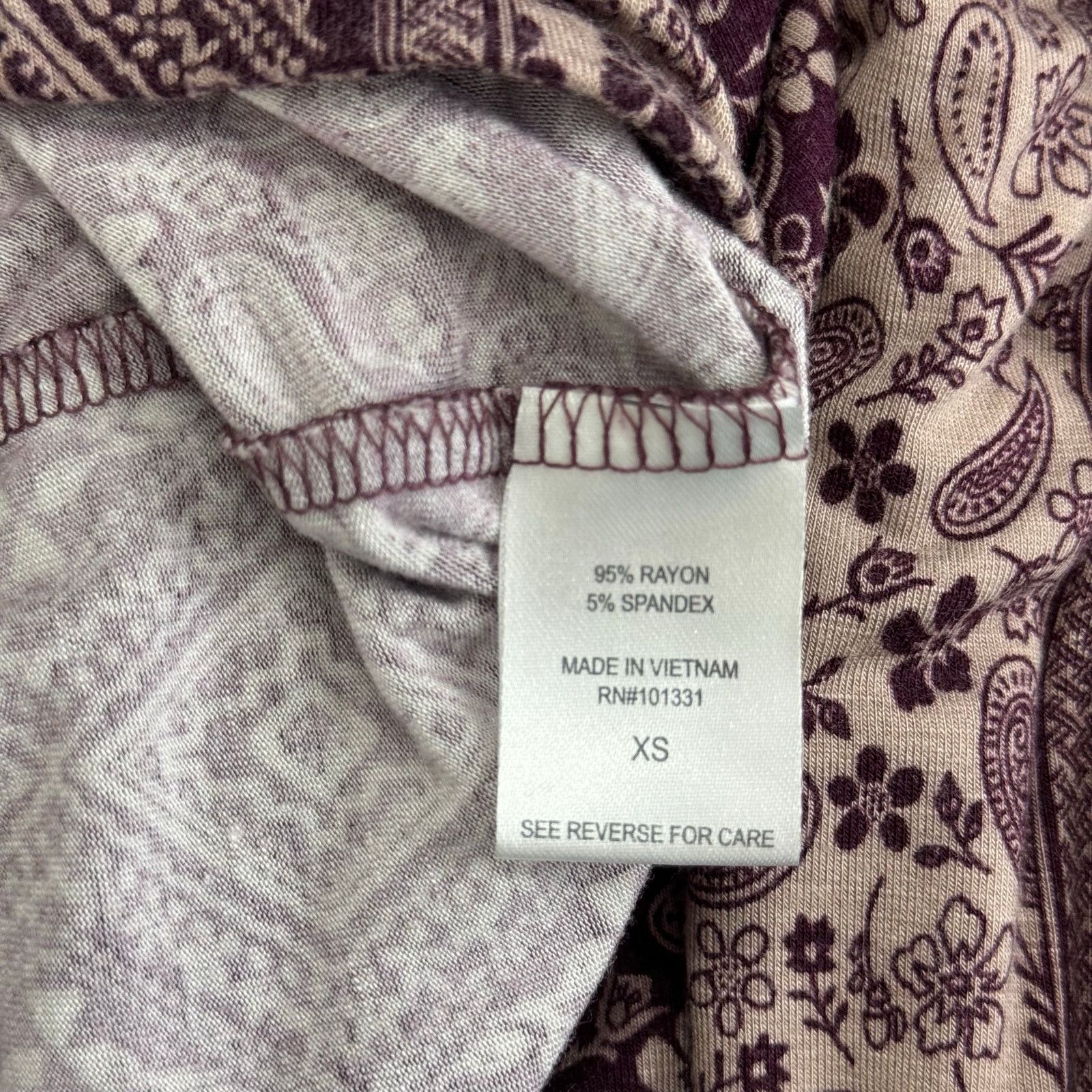 Other Charlotte Russe Purple Paisley Patterned Flare Leggings Pant Size 25" / US 0 / IT 36 - 4 Thumbnail