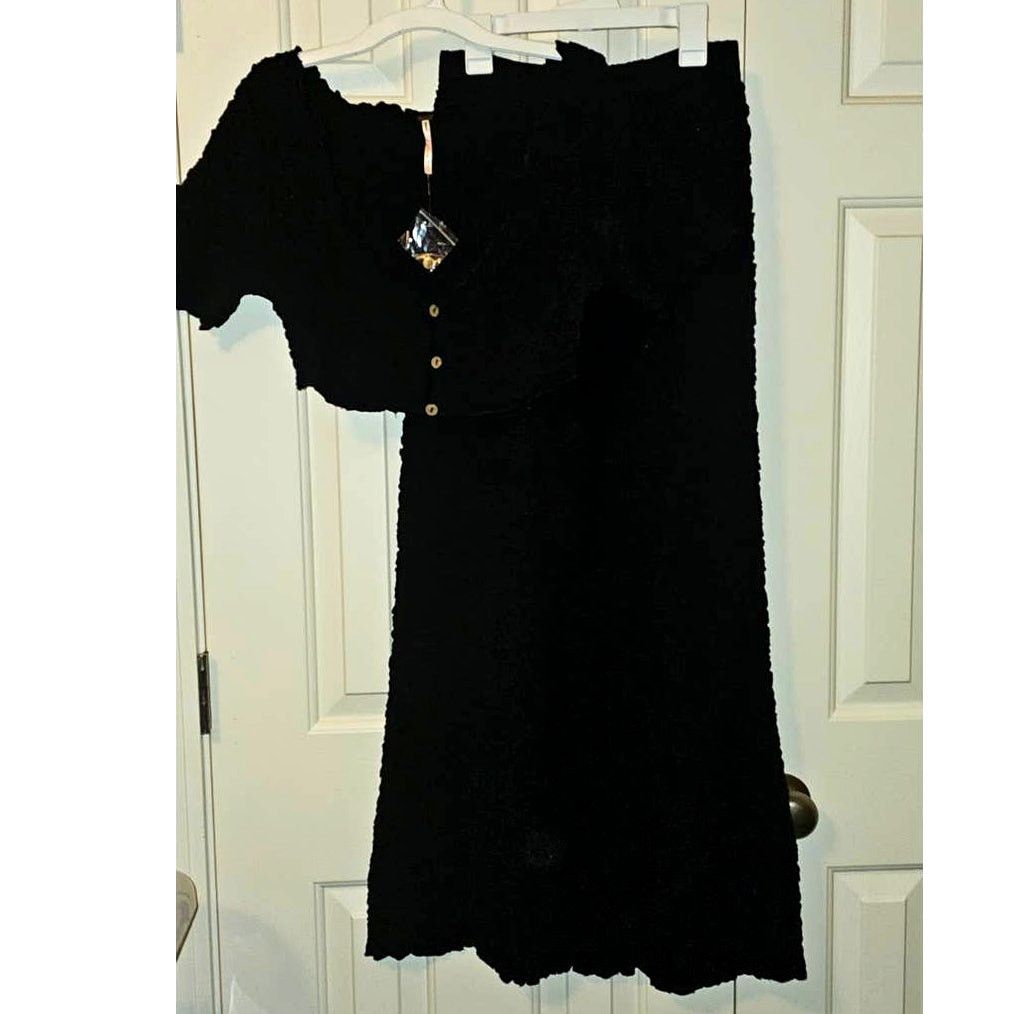 Free People New Free People Double The Fun Set $128 X-SMALL Black Size 26" / US 2 / IT 38 - 7 Thumbnail