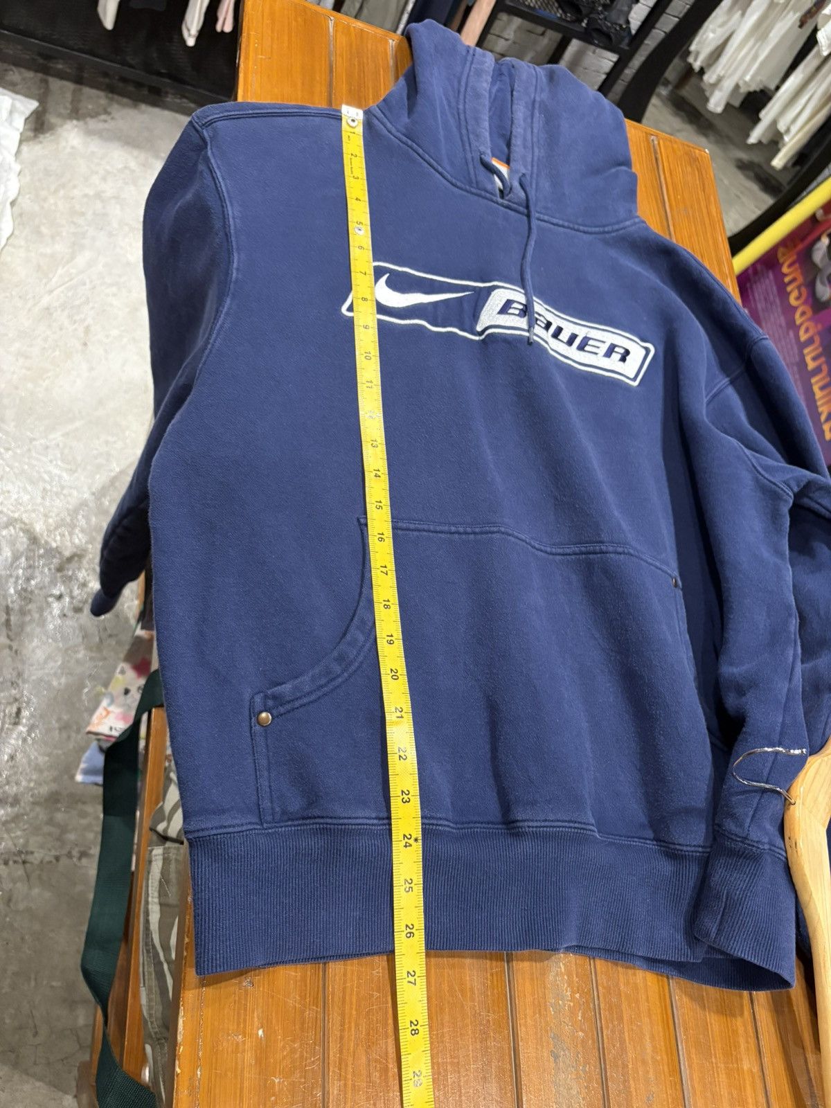 Nike Vintage Y2K Nike Bauer Hockey Navy Hoodie Size US M / EU 48-50 / 2 - 10 Thumbnail