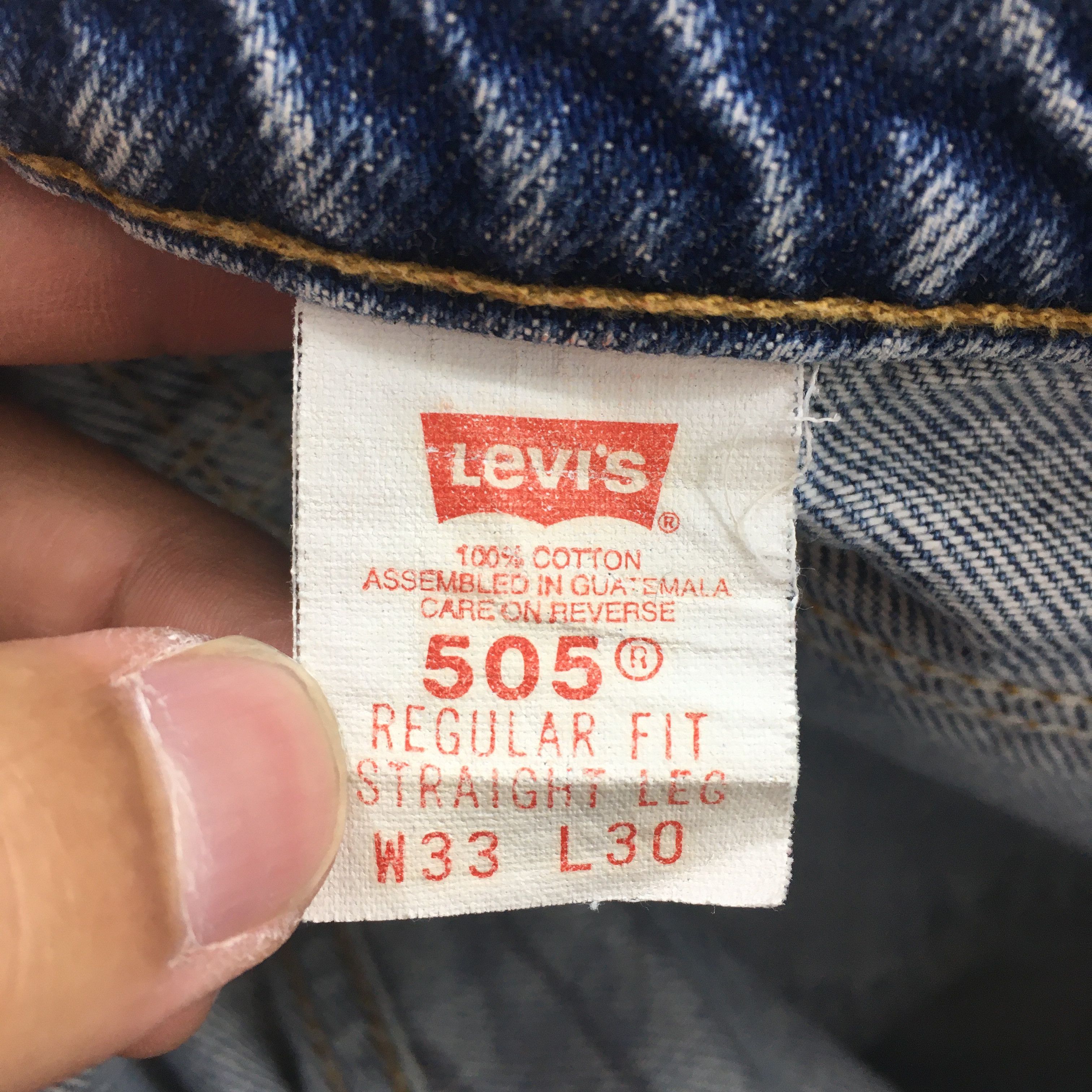 Jean Size 32x29 Vintage Levis 505 Blue High Waisted Jeans Size US 32 / EU 48 - 14 Thumbnail