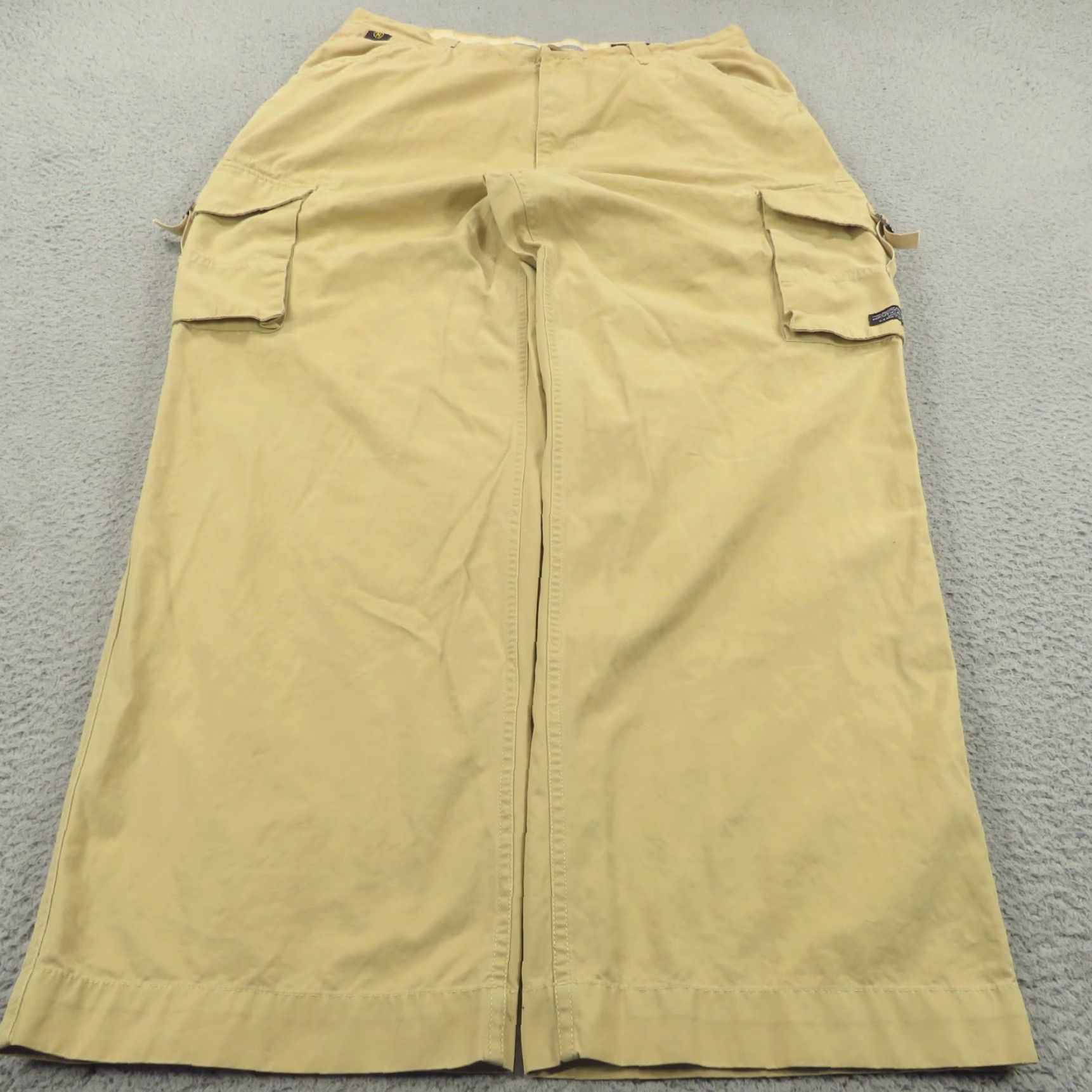 Nautica VINTAGE Nautica Baggy Cargo Pants Mens 36 Wide-Leg Casual 5-Pocket Beige Cotton 90s Grunge Military Paratrooper Men Size US 36 / EU 52 - 2 Thumbnail
